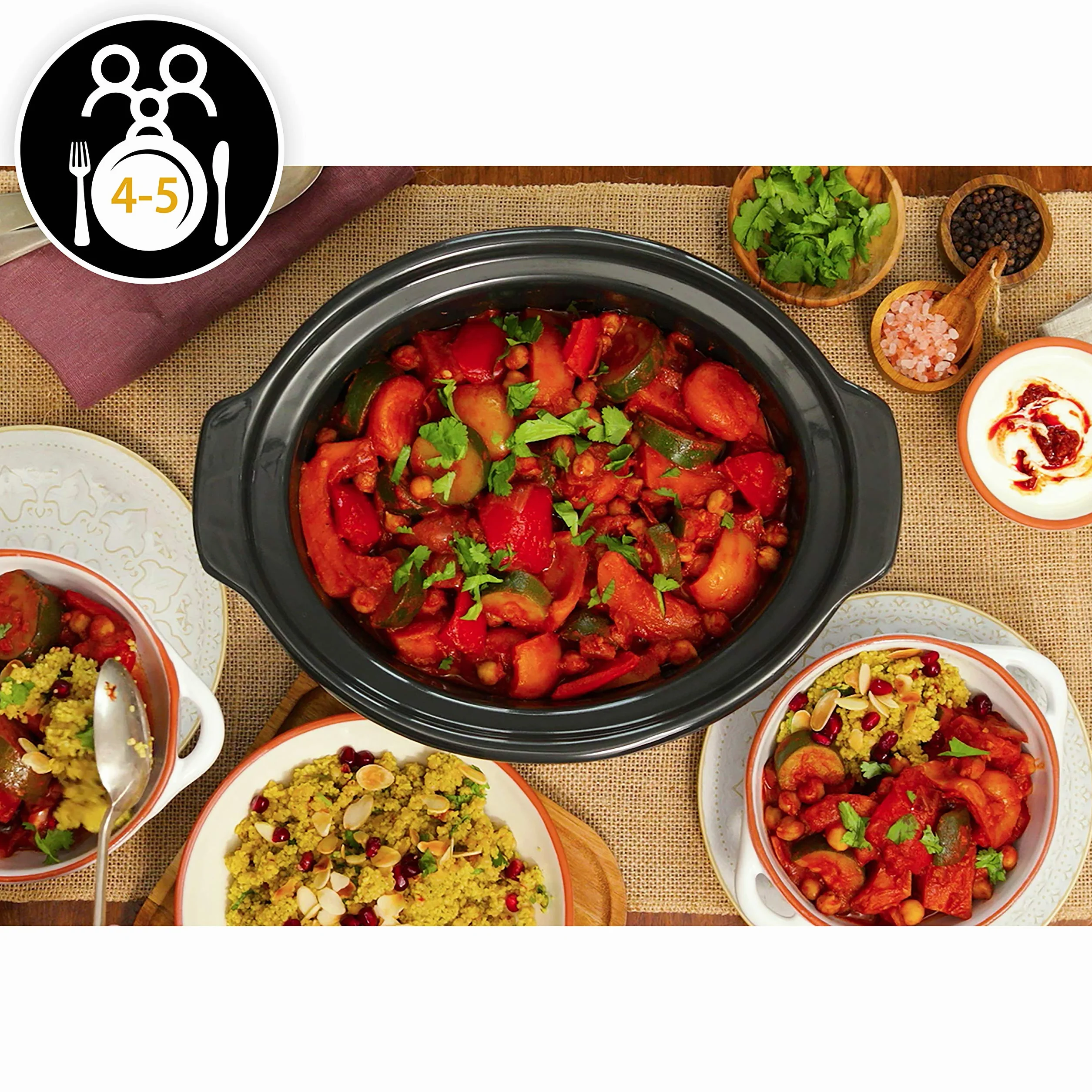 Crock-Pot Csc052X Wolnowar, Czarny, 4,7 l