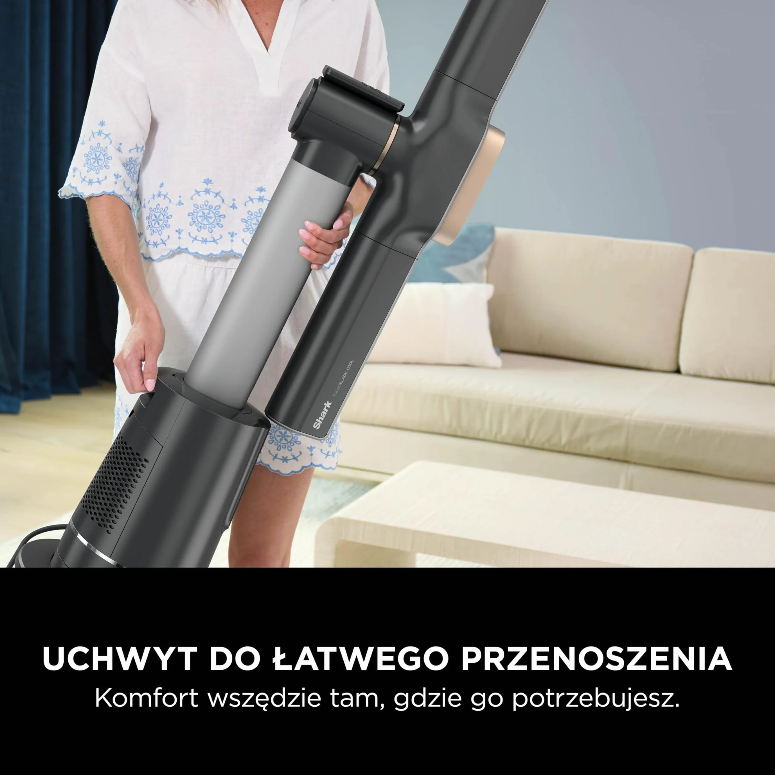 Shark TurboBlade Cool termowentylator podwójny wentylator nagrzewnica z pilotem czarny TH200EU
