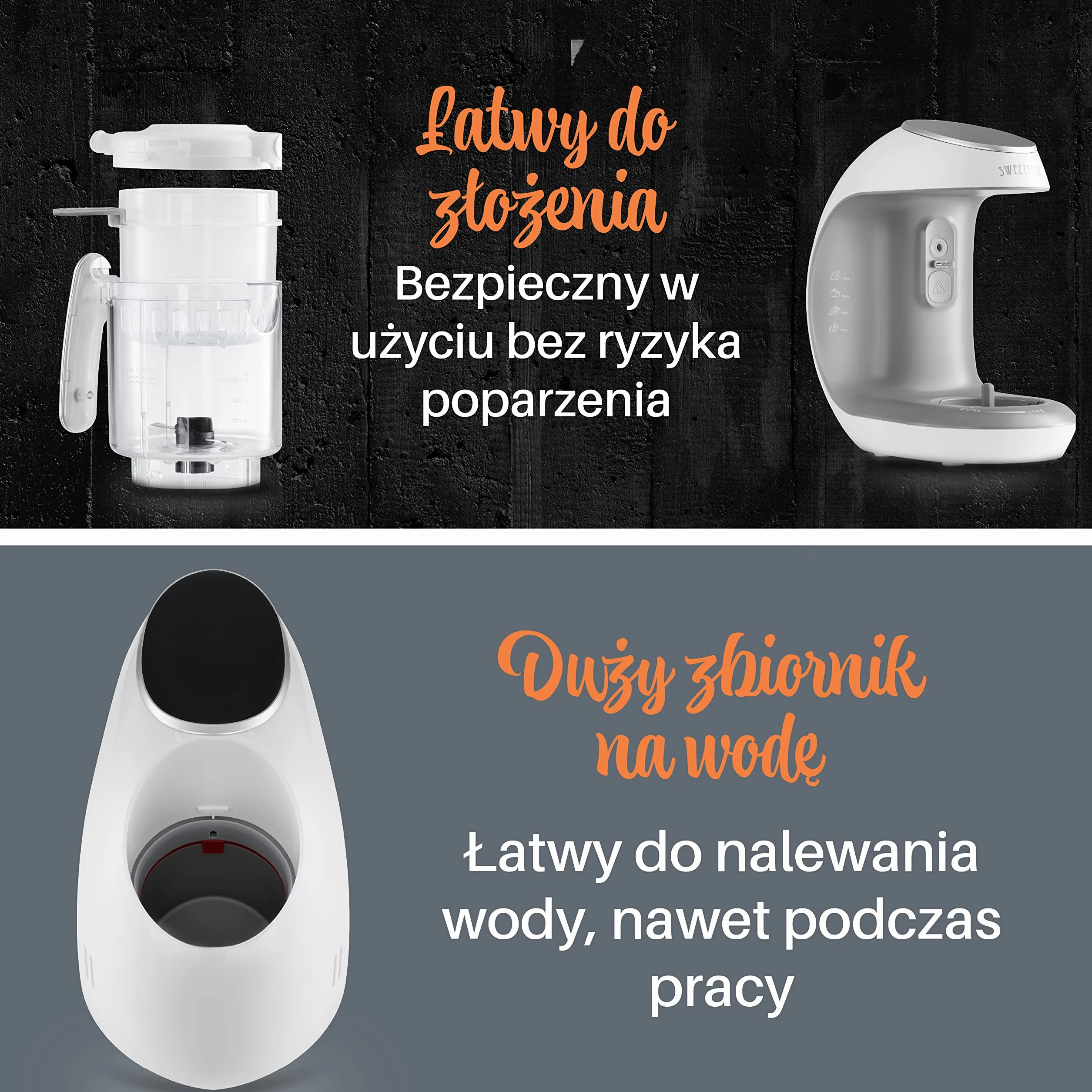 Sweety Fox Wielofunkcyjny robot do posiłków dla niemowląt 7 w 1 parowar mikser sterylizator butelek podgrzewacz
