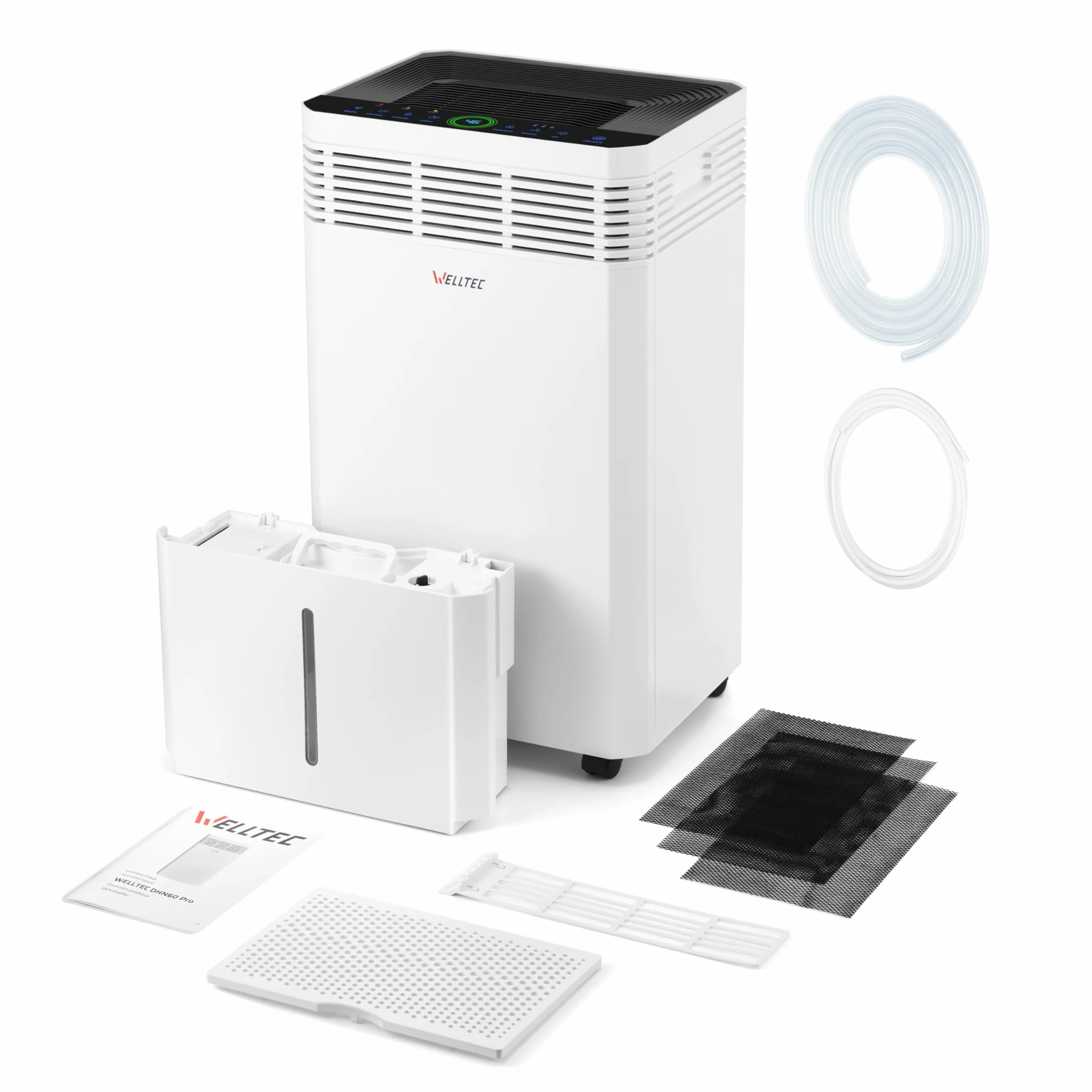 Osuszacz powietrza Welltec DHN60 Pro z filtrem węglowym i lampą UV do oczyszczania powietrza