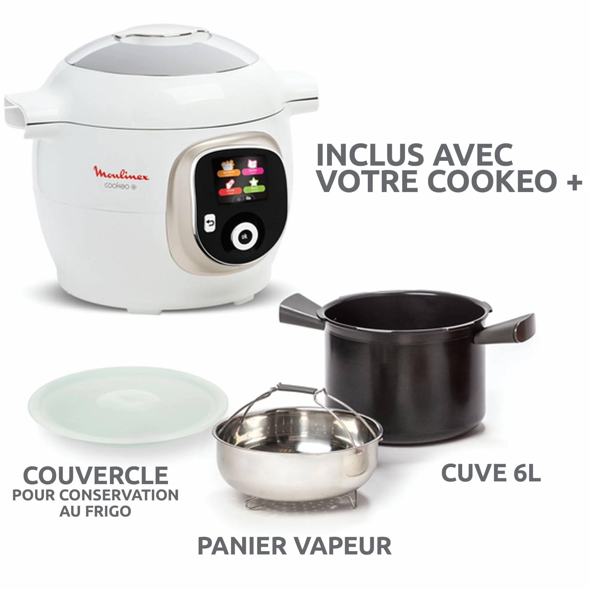 Moulinex Cookeo Inteligentny multicooker 6L 1600W 150 przepisów biały