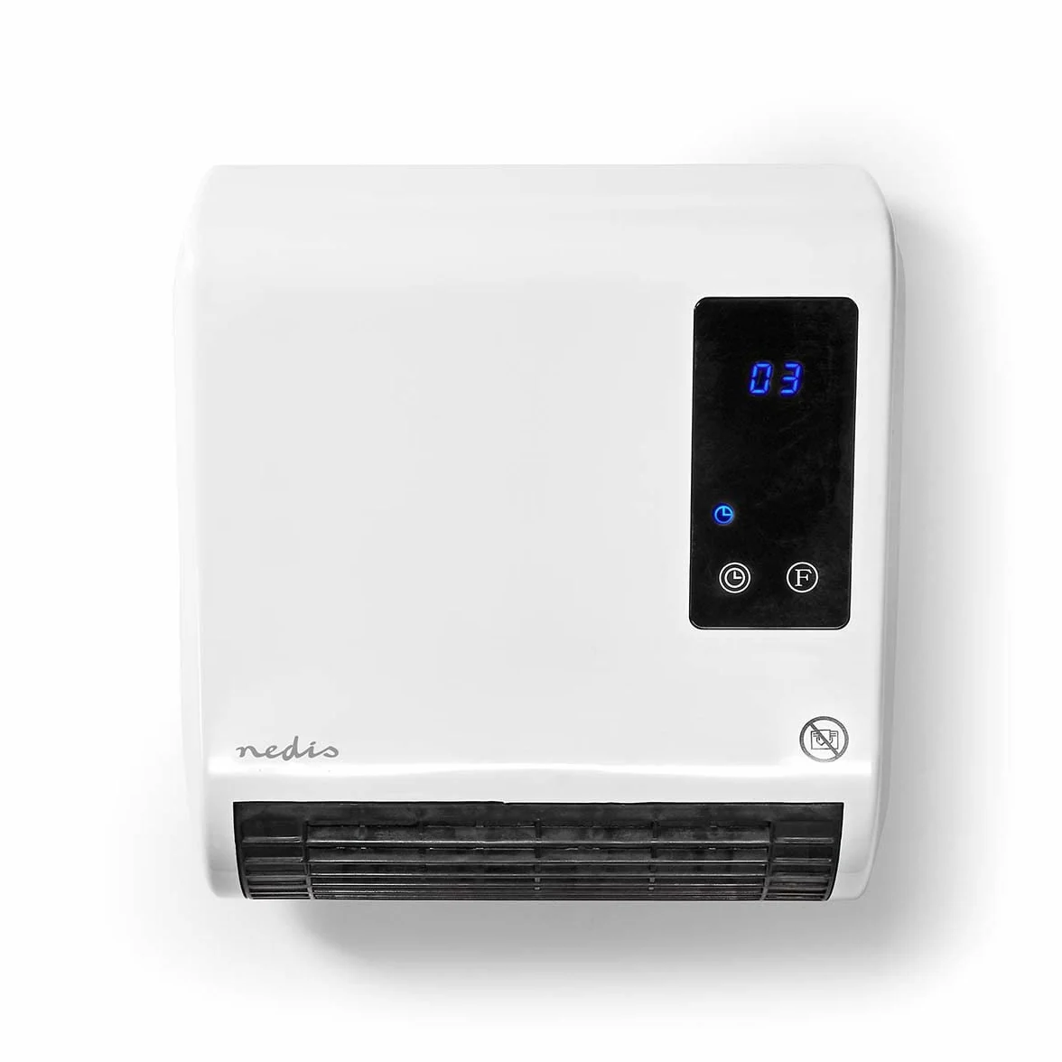 Grzejnik łazienkowy 2000 W z termostatem, 2 tryby, IP22, pilot, biały
