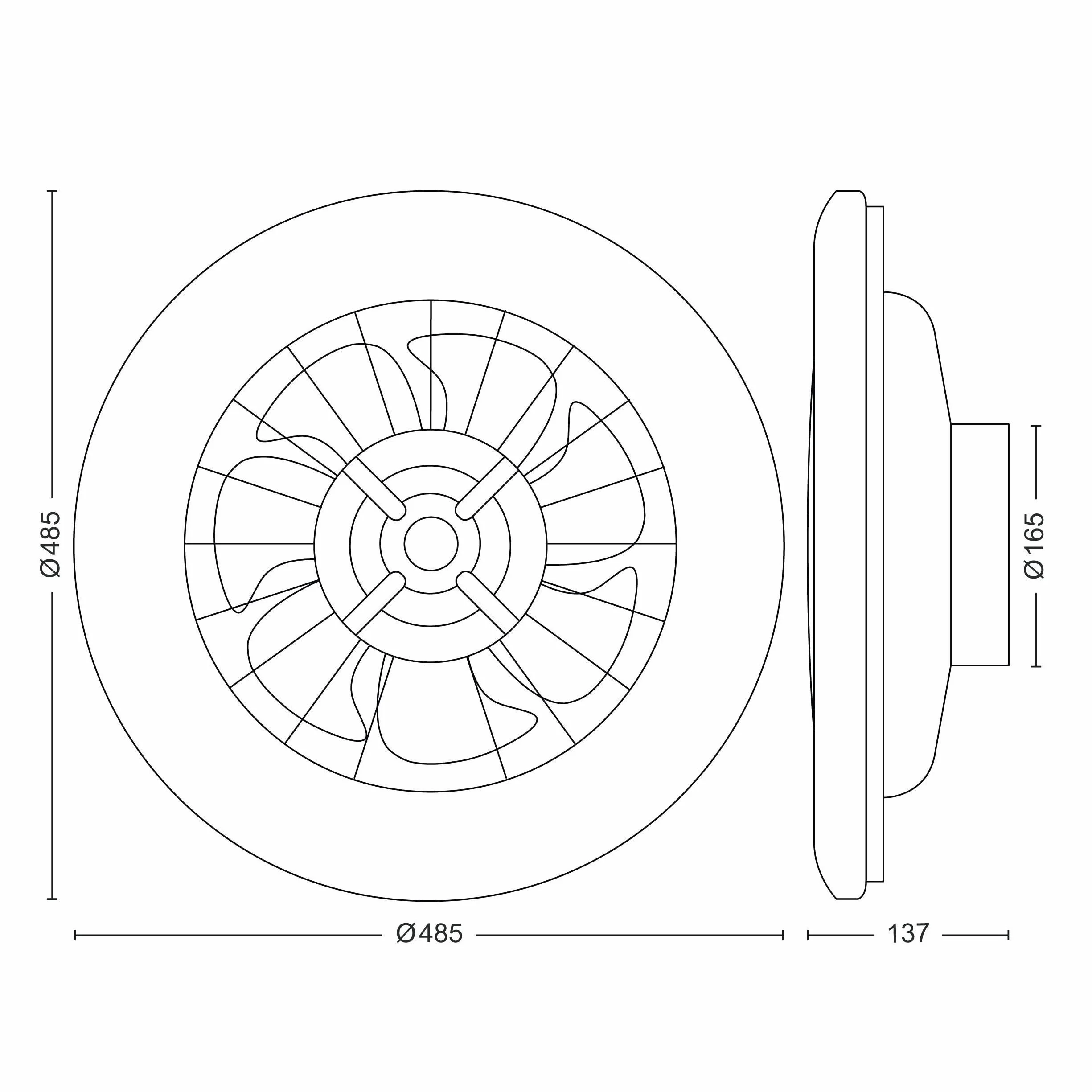 Philips Oprawa Sufitowa z Wentylatorem i Pilotem Amigo Fan Light Flat LED 20 W i 40 W