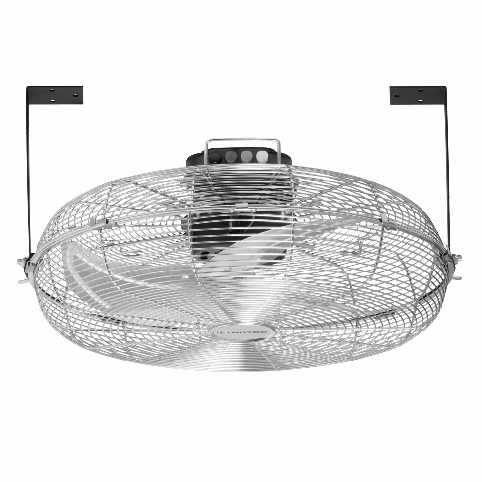 TROTEC Wentylator stojący TVM 18 S - duży, 100 W, kąt nachylenia 110°, 3 prędkości, Ø 45 cm, metalowy