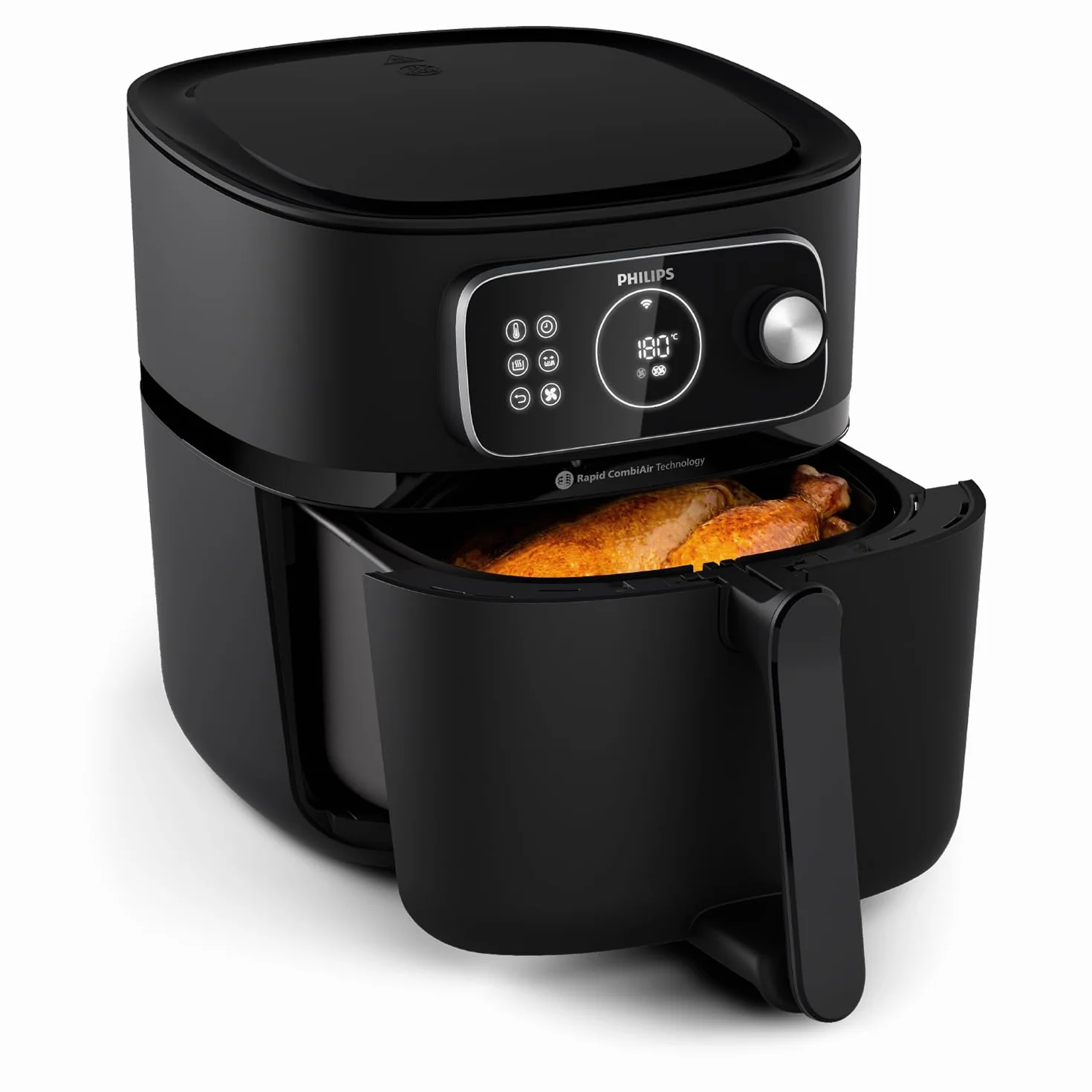 Philips Frytkownica Beztłuszczowa Combi 7000 Seria XXL 8,3 L 2 kg 22-w-1 WiFi Rapid CombiAir HD9876/90 Czarny