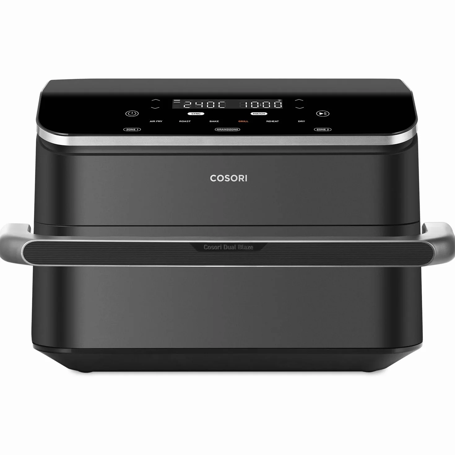 COSORI Frytkownica powietrzna 10 litrów, 7 w 1, podwójna odporność TwinFry z podwójnym koszem 5L i 5 l i wyjmowanym separatorem, WiFi 2800 W, 40-240 ℃, 70 przepisów online, TF-102S