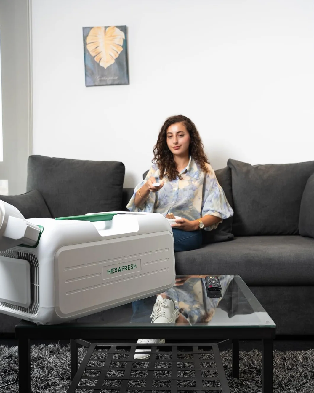 HEXAPRO+ przenośny klimatyzator, 4800 BTU, czynnik chłodniczy R290, chłodzenie turbo, osuszacz powietrza i tryb wentylatora, do pomieszczeń do 15 m², efektywność energetyczna, obsługa