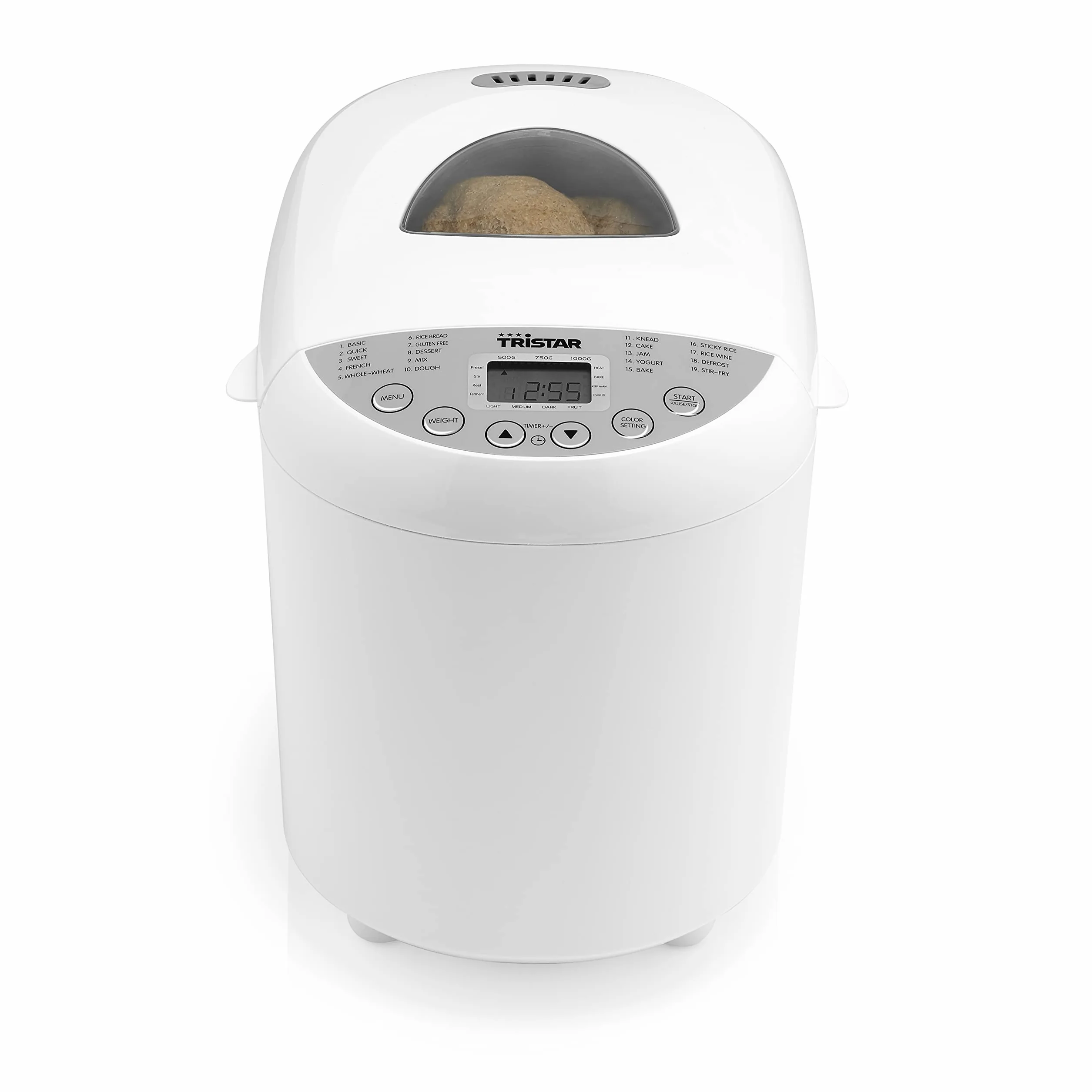 Tristar BM-4586 Automat Do Pieczenia Chleba, Regulowany Stopień Opiekania, Program Bezglutenowy, Biały