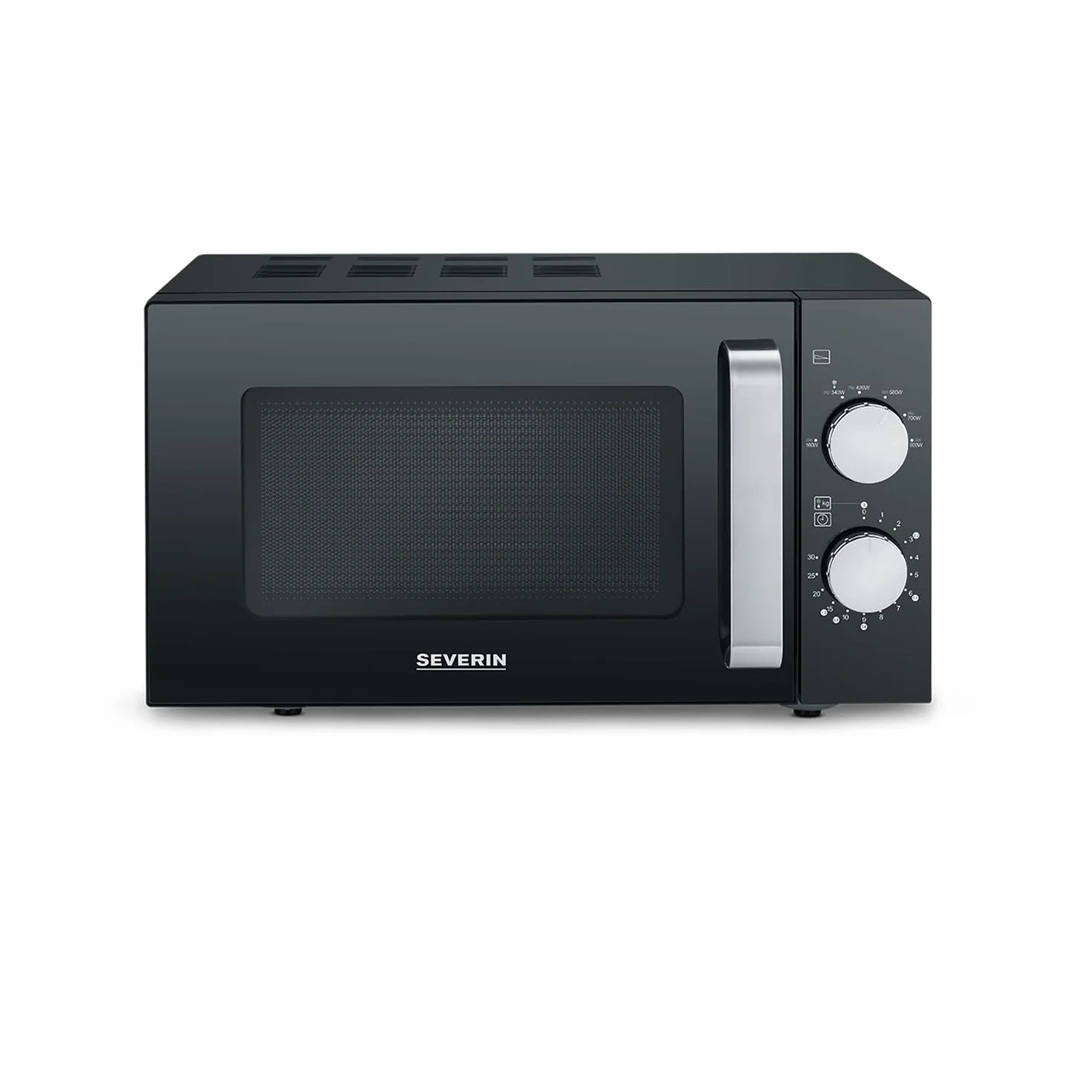 Severin MW 7761 kuchenka mikrofalowa solo z dnem ceramicznym, pojemność 20 l, elektroniczna manualna, 10 programów, moc 800 W