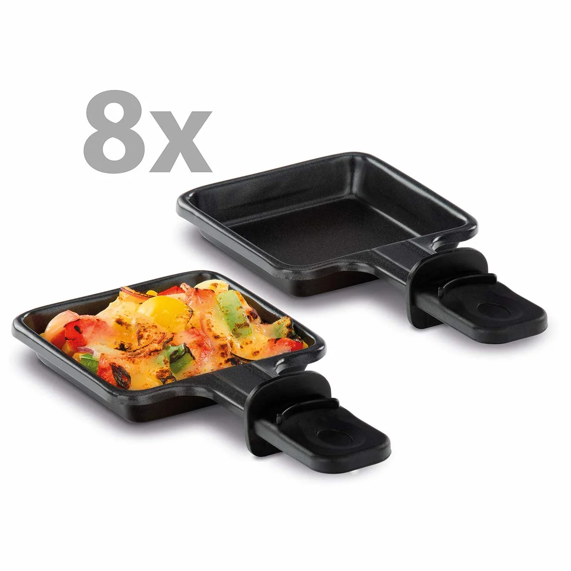 Cloer 6430 grill raclette 1200 W 8 patelni z powłoką zapobiegającą przywieraniu