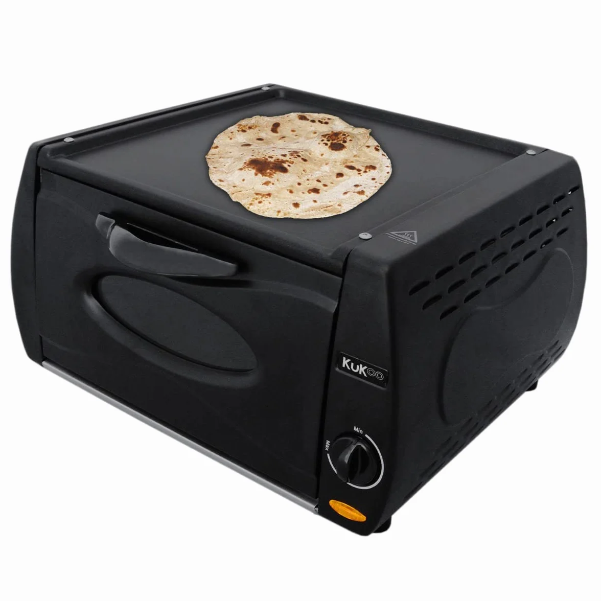 Piekarnik Tandoor Mini Elektryczna Maszyna do Chleba Pizza Chapati Roti Lahmacun Manakish Naan, Płyta Aluminiowa, Szkło