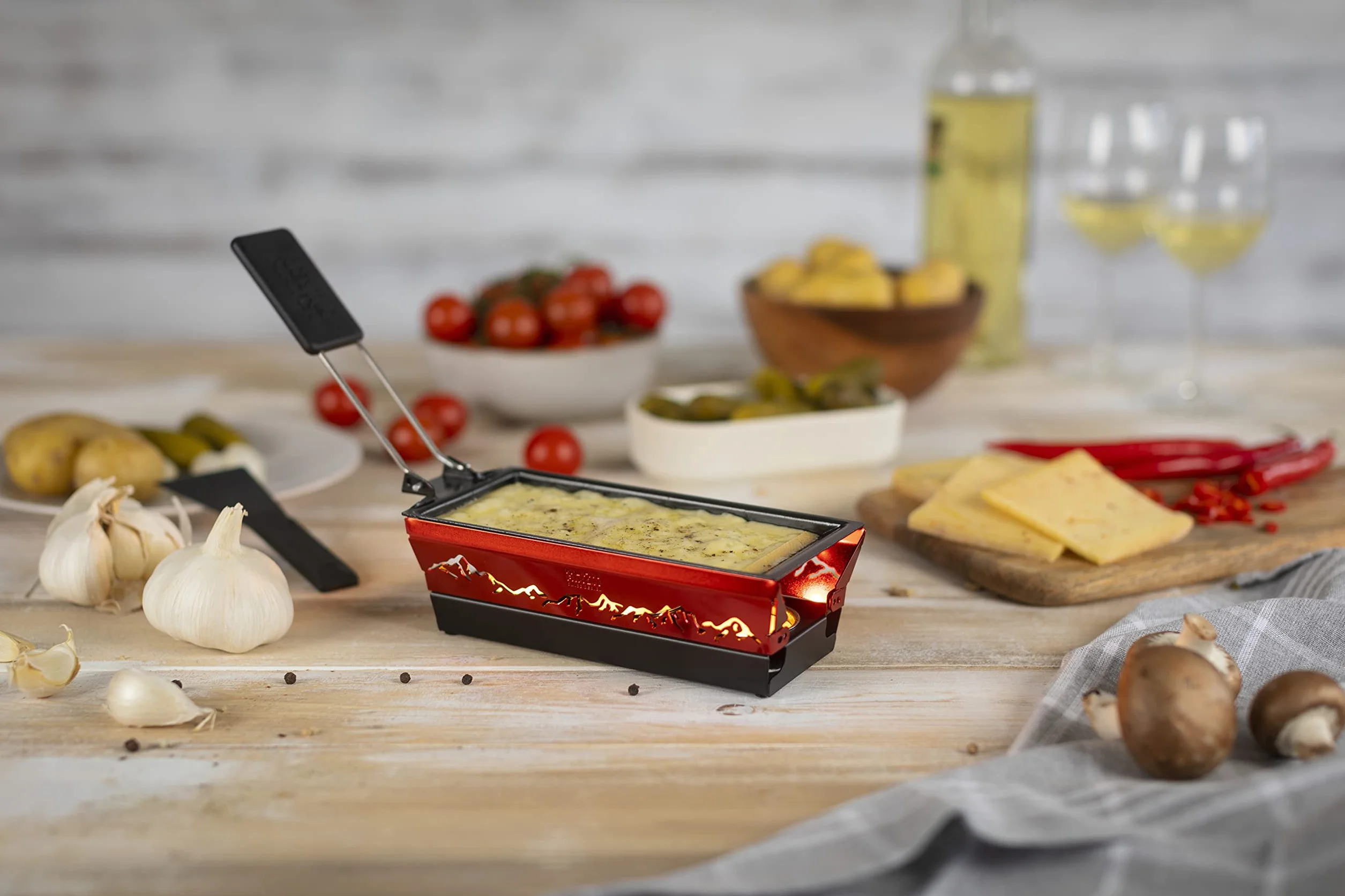 Kuhn Rikon 32172 Mini Raclette Alpine Glow Red stal 9 x 9 x 20 cm