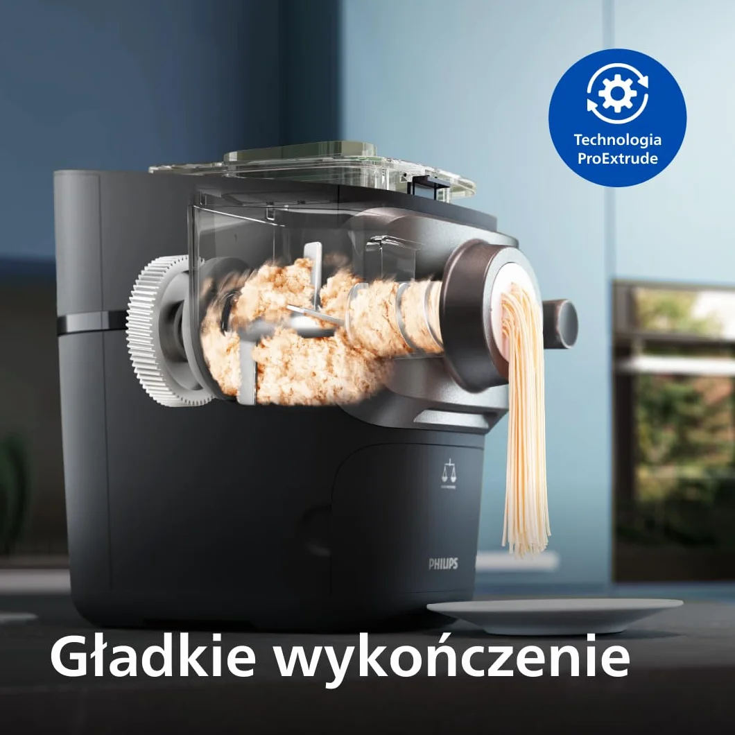 Philips Seria 7000 Urządzenie do wyrobu makaronu Automatyczne ważenie 8 tarczy formujących Czarny HR2665/93