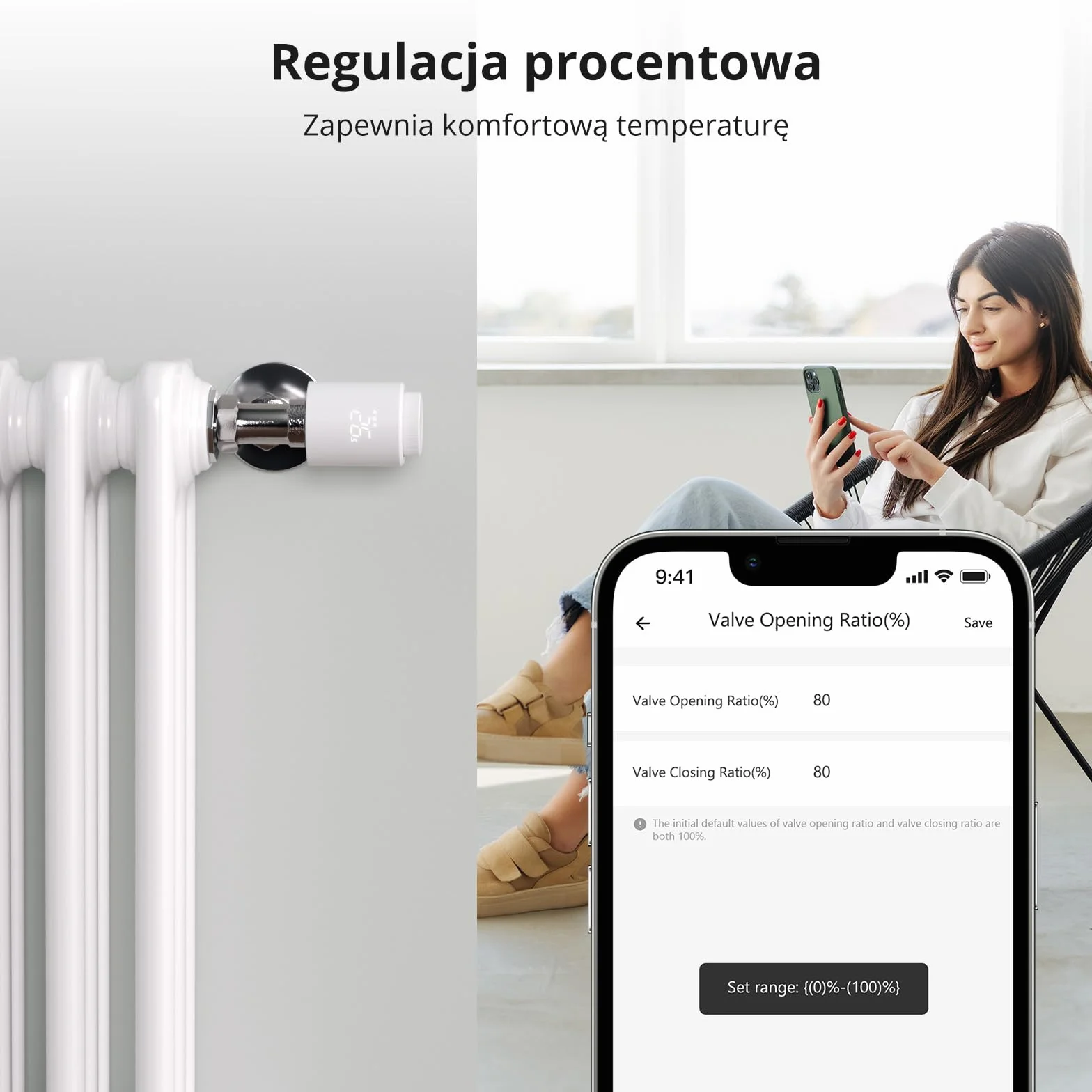 SONOFF TRVZB Zigbee Thermostatic Radiator Valve 4PCS Inteligentny Termostat z Aplikacją Kompatybilny z Alexa Home Assistant 6 Adapterów