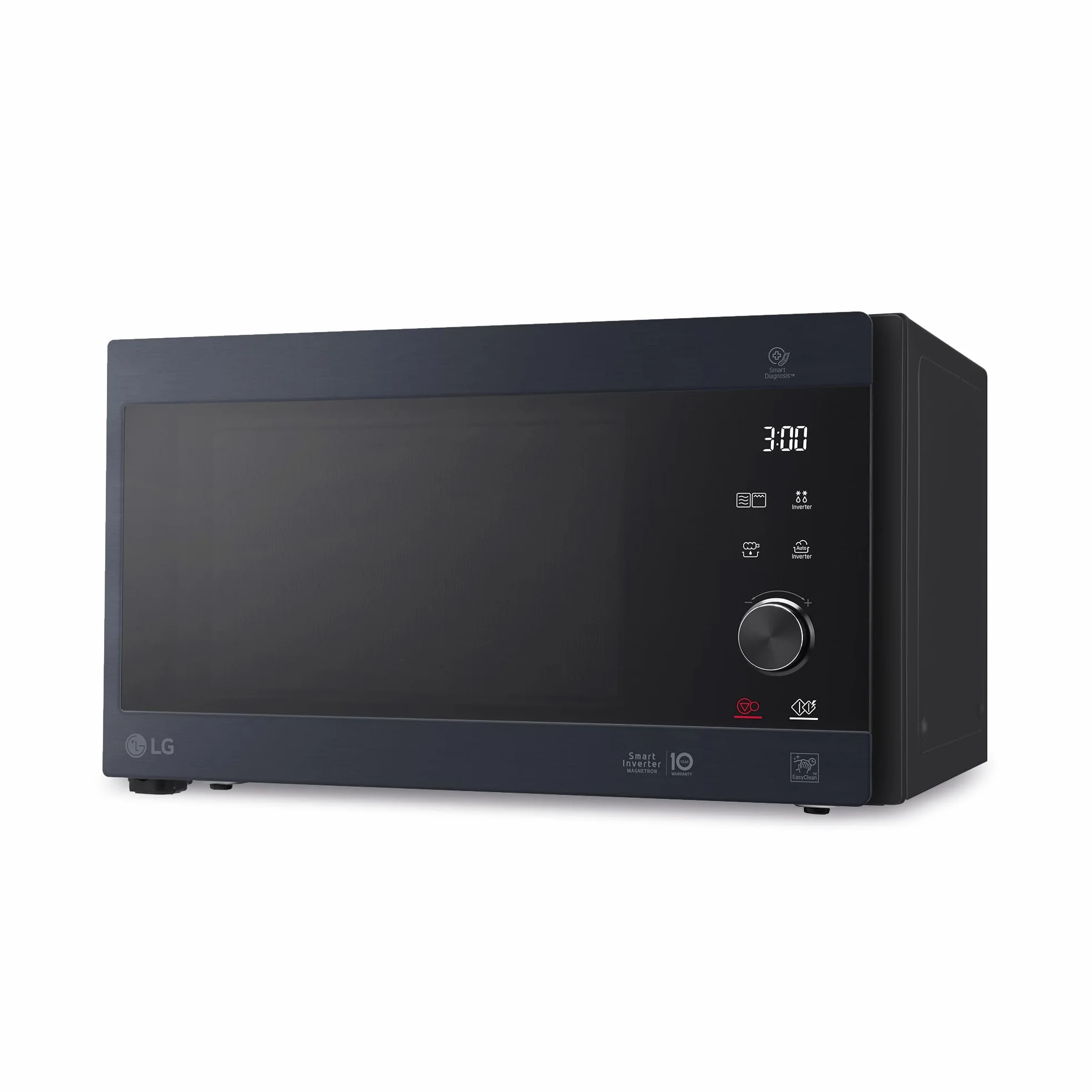 LG MH6565CPW Grill Smart Inverter Mikrofalówka 1000 W Grill 900 W Micro+Grill 1 450 W Pojemność 25 litrów Ekran LED Taca Crispy Wewnętrzna taca 292 mm Czarny matowy