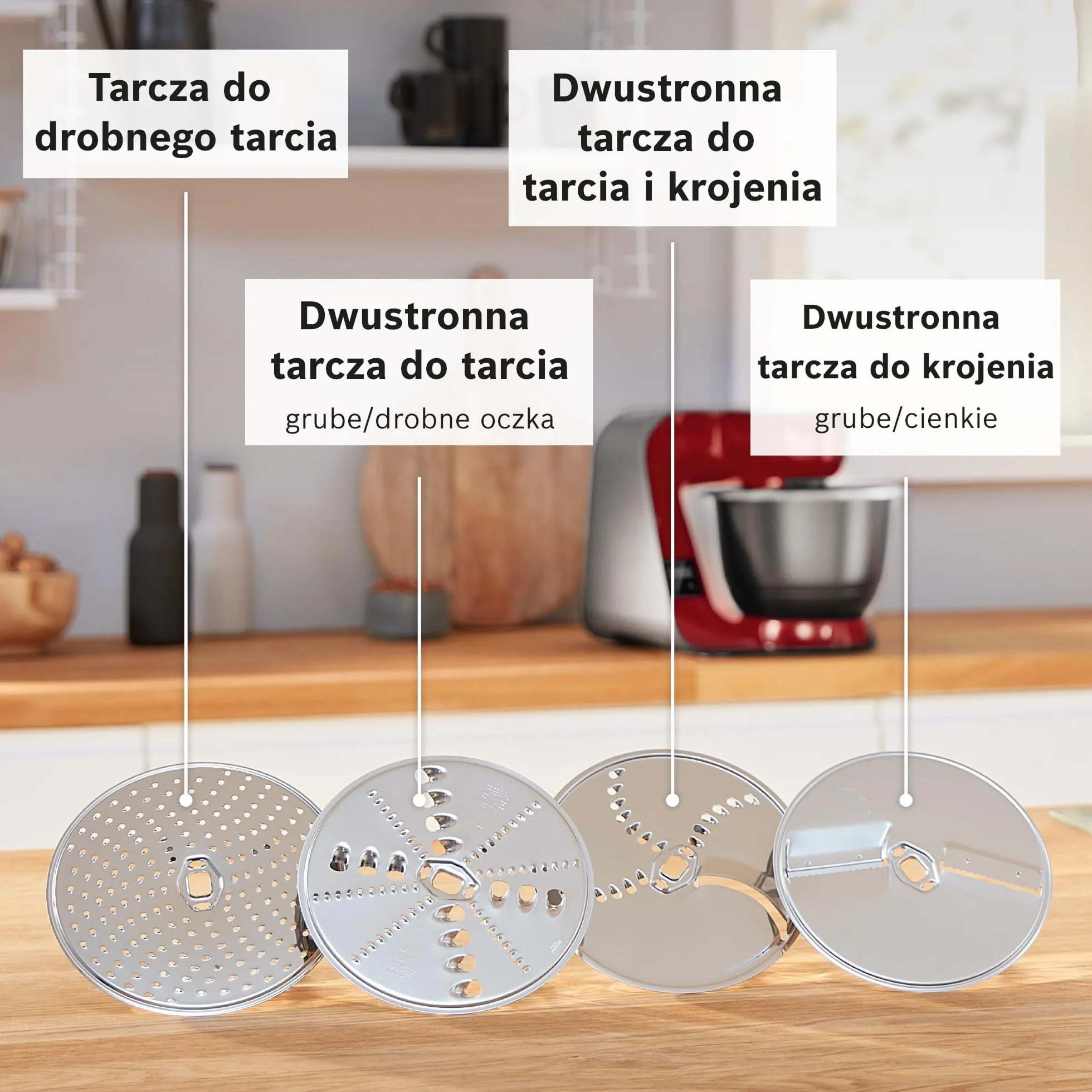 Bosch MUM5X720 Mikser Stojący 1000 W Misa 3,9 l Stal Nierdzewna Czerwony
