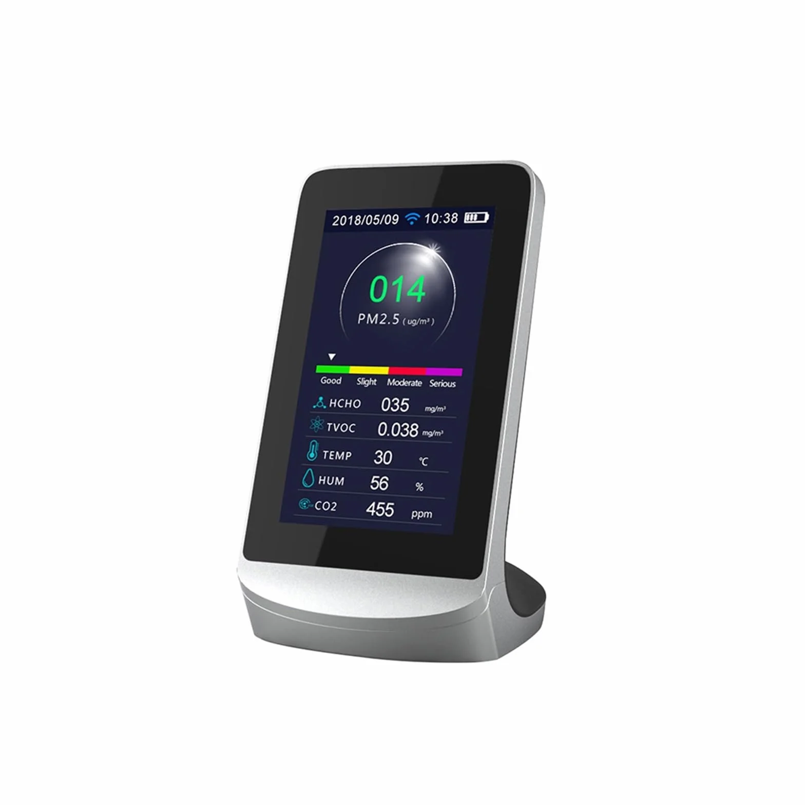 Monitor jakości powietrza Detektor jakości powietrza Pm2.5 1.0 10 analizator gazu Monitor formaldehydu Tvoc Hcho Pm 2.5 Co2 czujnik miernik analizator Tester