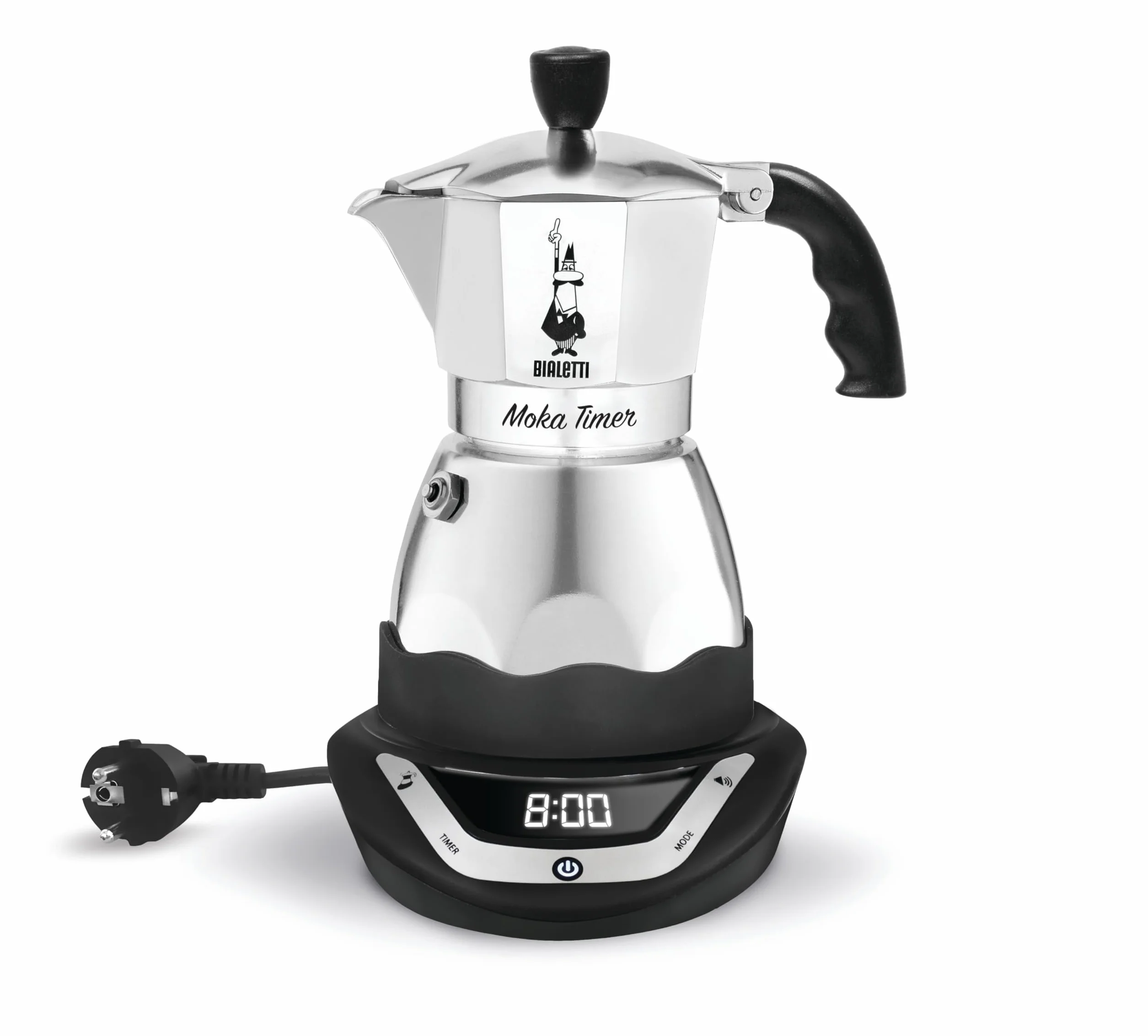 Bialetti 6093 Kawiarka Elektryczna, Aluminium, 365 W, 270 L, Srebrny