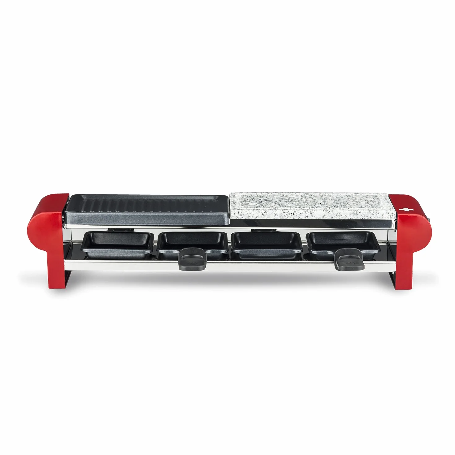 H.Koenig RP4 Raclette Grill Kamienny Płyta Grillowa 600 W Czerwony