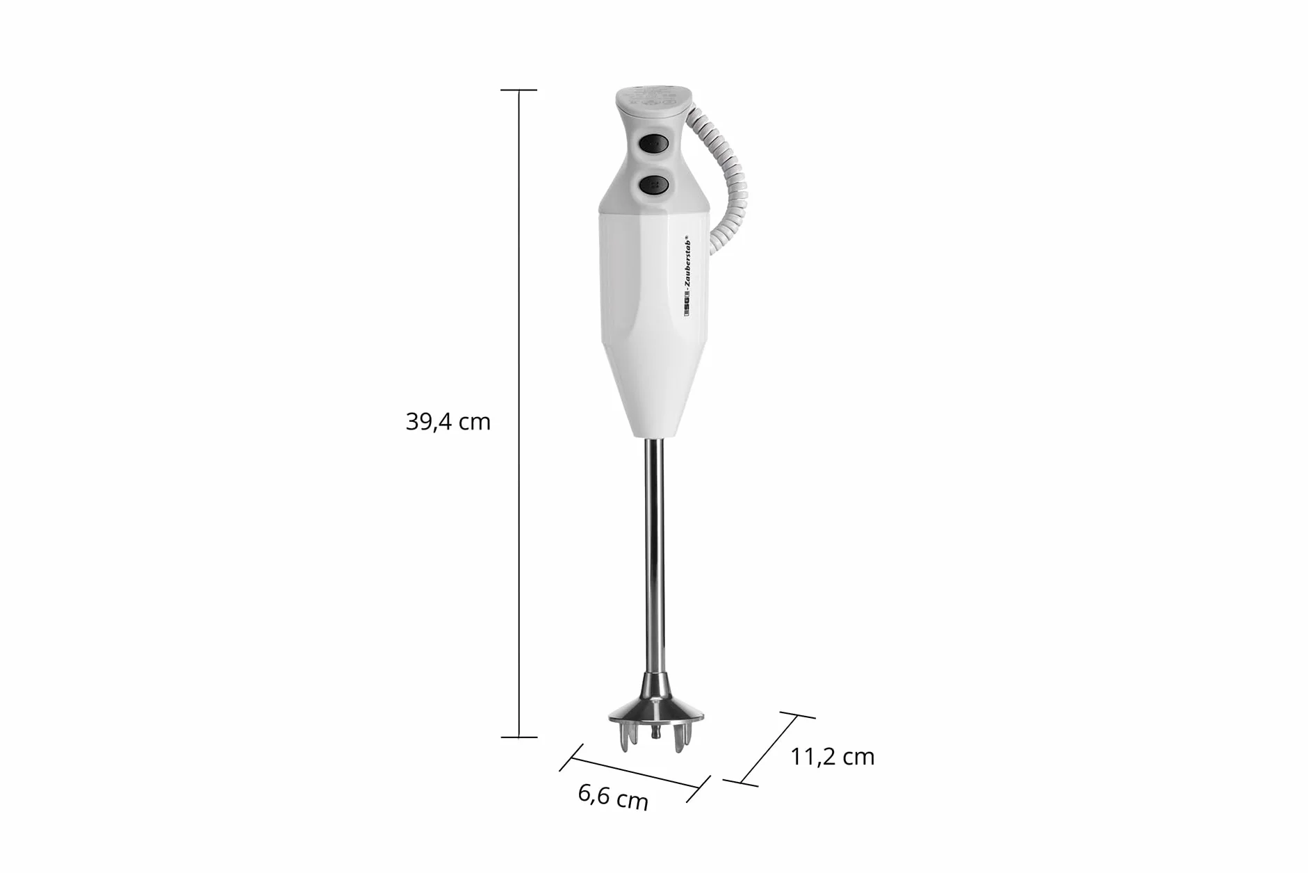 ESGE Zauberstab P 350 Profi, blender ręczny biały wraz z nożem wielofunkcyjnym, do 22 000 obr./min, 90880, biały/szary