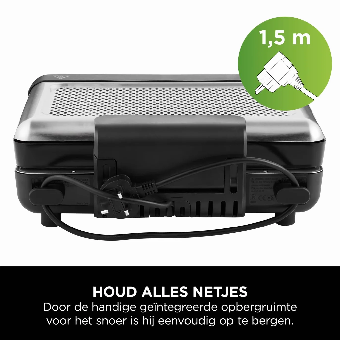 Ninja Sizzle GR101EU Elektryczny Grill Wewnętrzny i Patelnia z Wymiennymi Płytami Nieprzywierającymi, Taca na Tłuszcz, Kontrola Temperatury, Szary