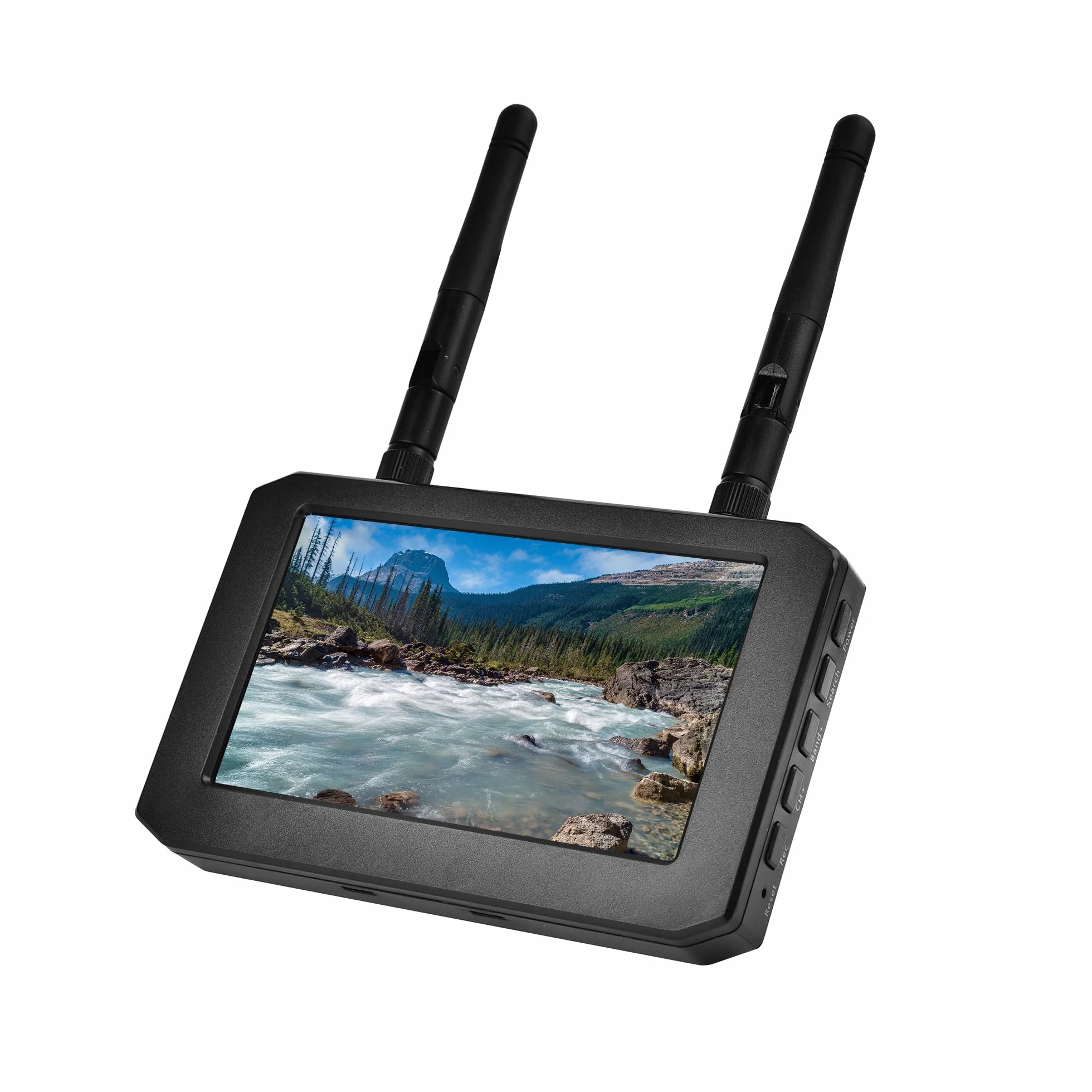 Monitor FPV - wyświetlacz 5,8 GHz 4,3 cala z odbiornikiem DVR 40CH, ekranem IPS, wbudowaną baterią do drona RC Hobby FPV, samochodu, gogle