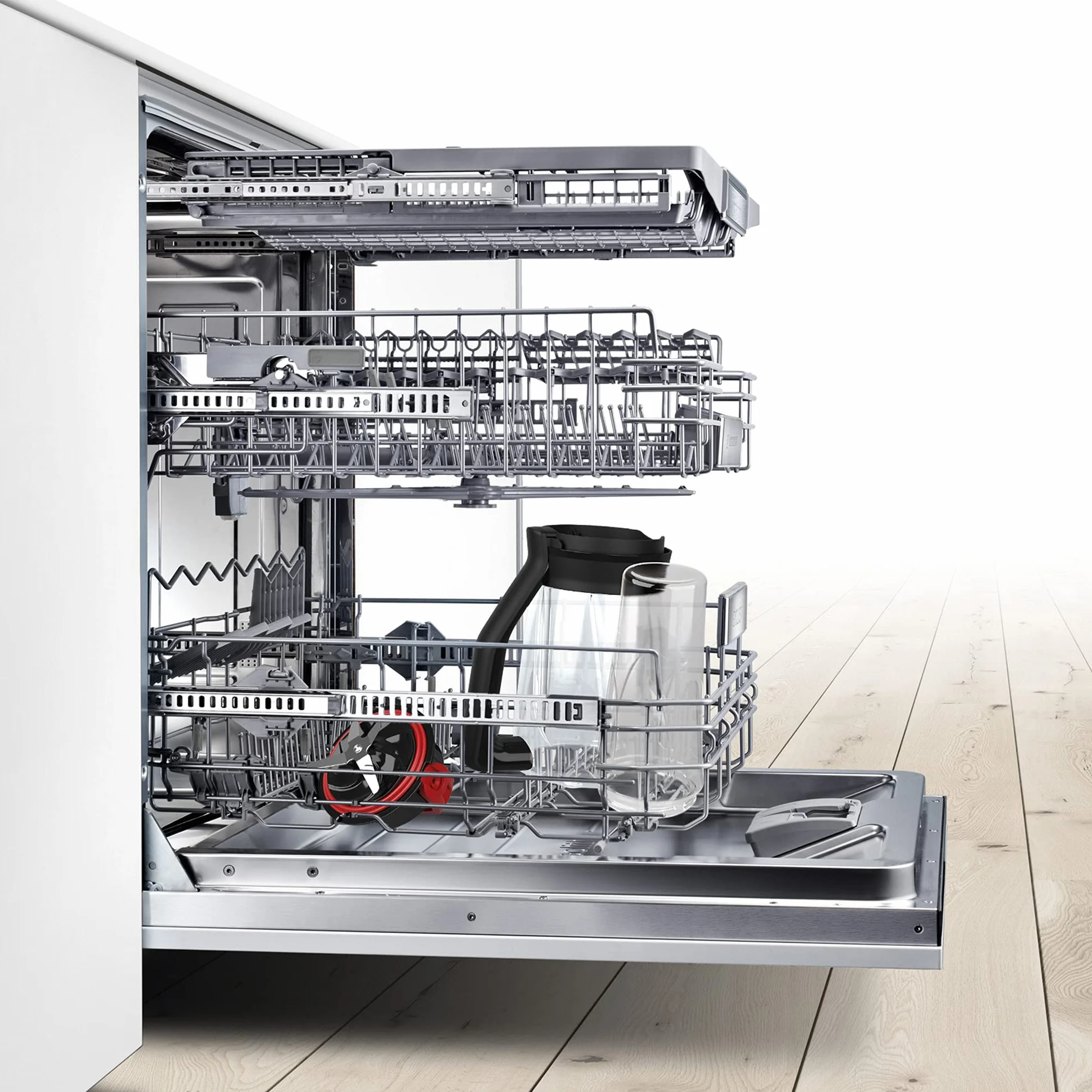 Bosch VitaPower seria 4 MMB6382M, ostrza ze stali nierdzewnej, wyprodukowano w Niemczech, szklany pojemnik ThermoSafe, popychacz, pokrywka bezpieczeństwa, części nadające się do mycia w zmywarce, 30