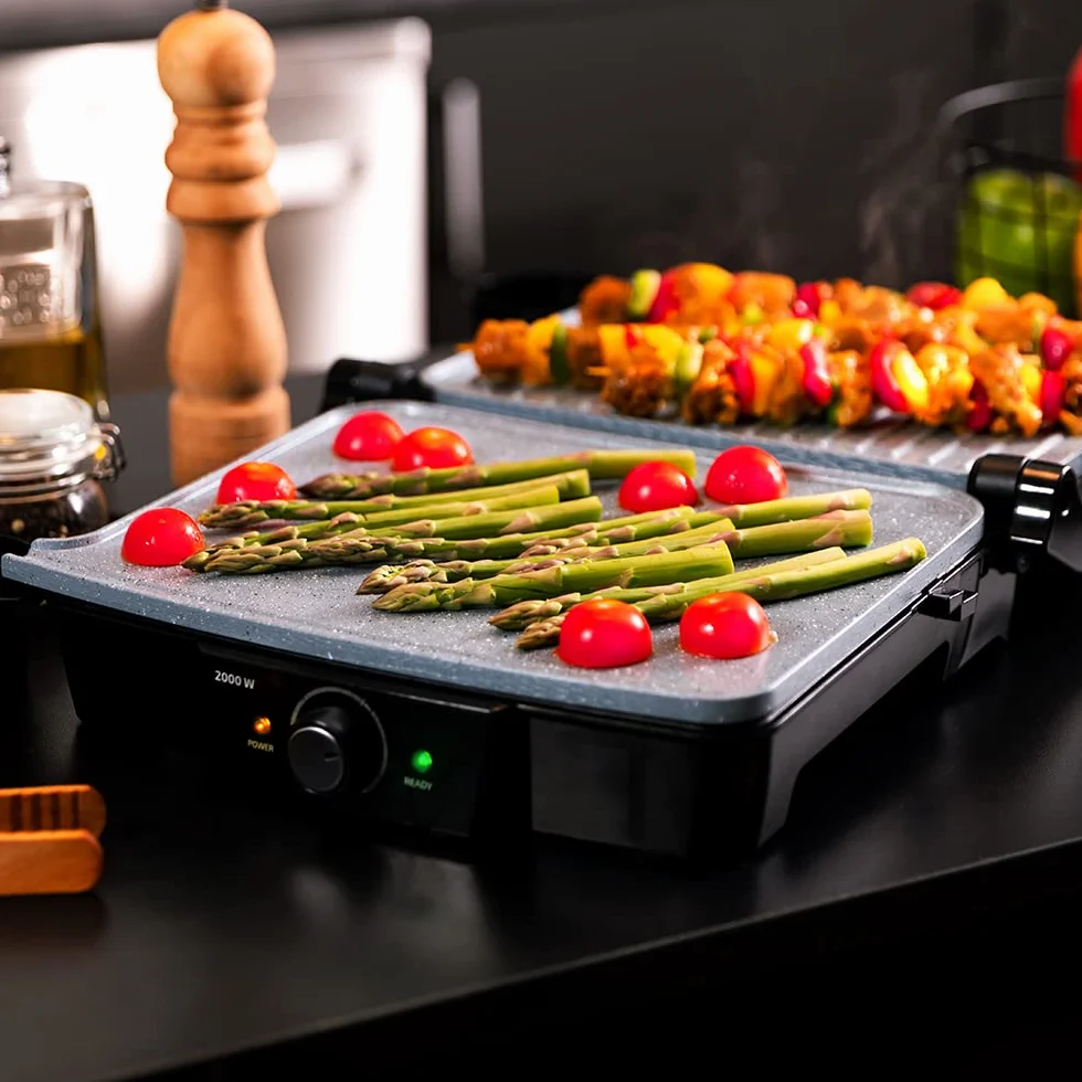 Cecotec Rock'nGrill 2000 Grill elektryczny 2000 W Ceramika Mix&Grill Otwarcie 180º