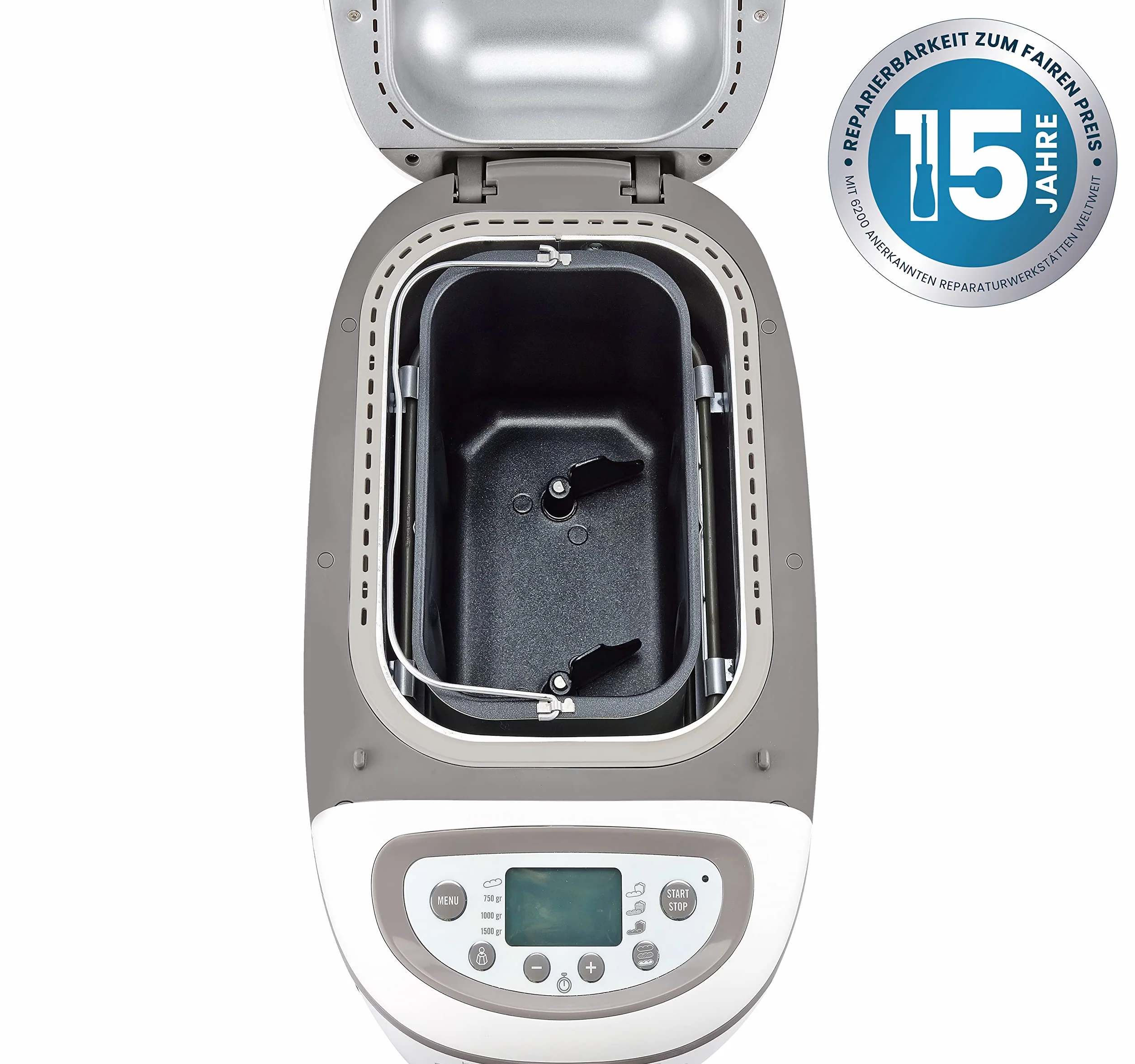 Moulinex OW6101 Home Bread Bagieette automat do pieczenia chleba | na maks. 1,5 kg chleba | 16 programów | chleb domowej roboty | forma do chleba z powłoką zapobiegającą przywieraniu | w zestawie blacha do bagietek i zeszyt z przepisami | kolor biały