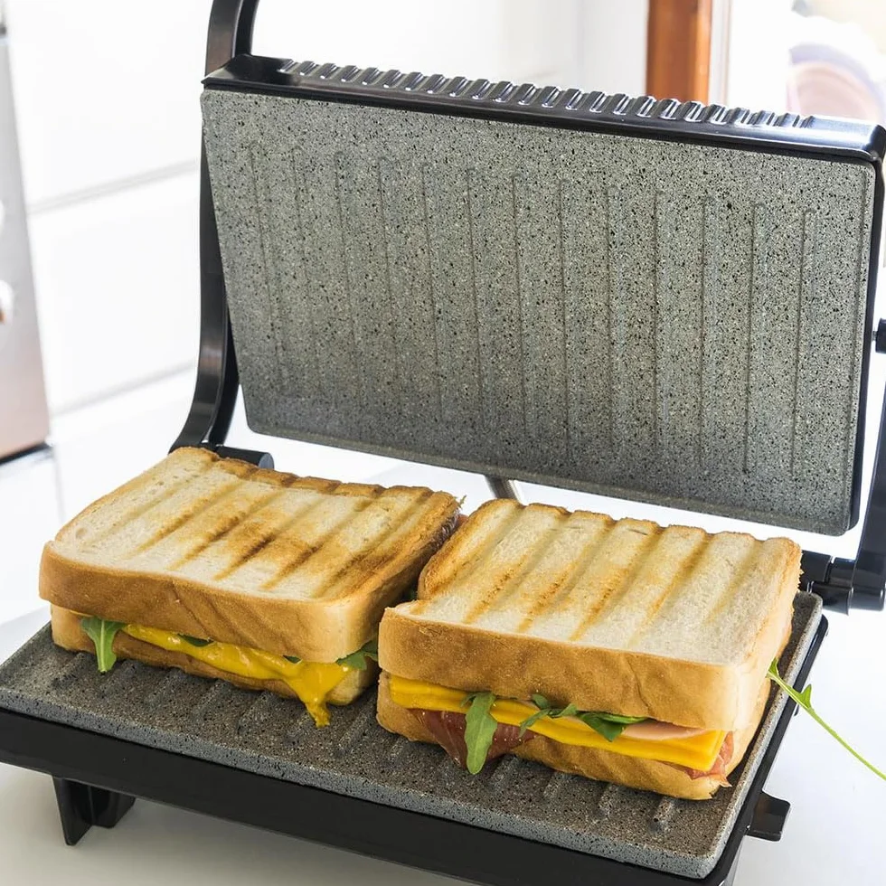 Cecotec Grill elektryczny Rock'n Grill 700 W 23x14,5 cm RockStone nieprzywierający bez PTFE PFOA