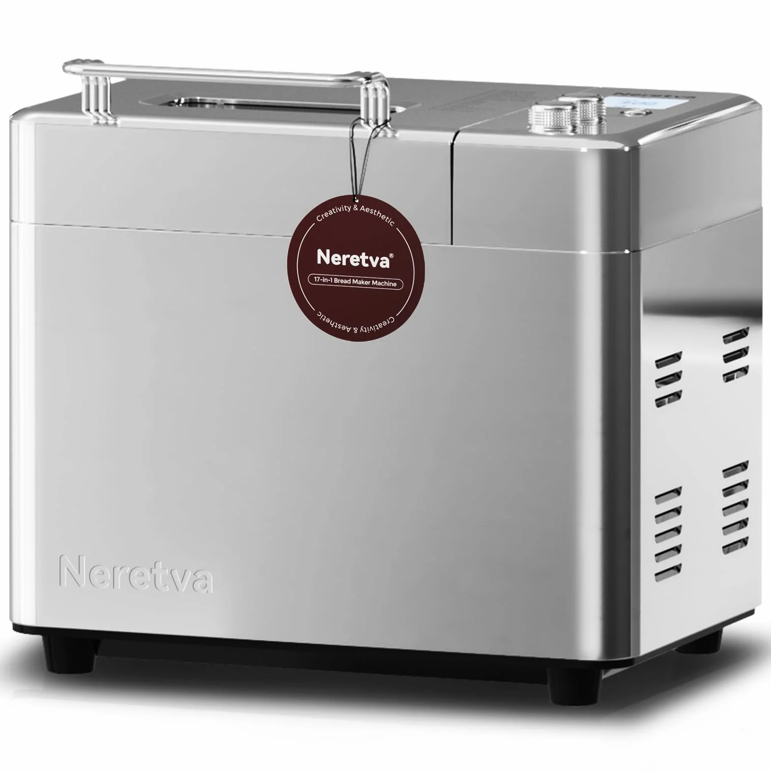 Neretva Automat do pieczenia chleba, 17 programów, 1 kg, automatyczny dozownik, powłoka nieprzywierająca, timer 15 h, utrzymanie ciepła 1 h