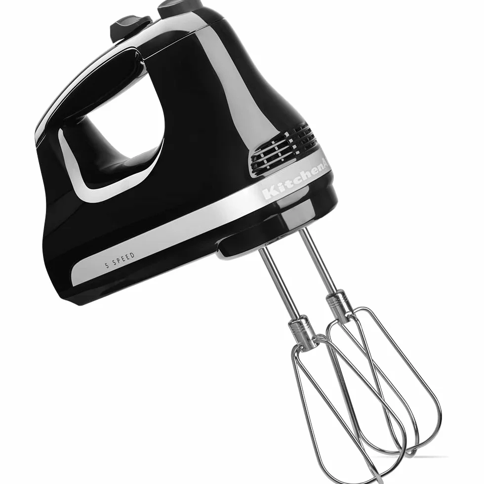 KitchenAid 5KHM5110EOB mikser ręczny z 5 stopniami prędkości onyks czarny, obudowa z tworzywa sztucznego