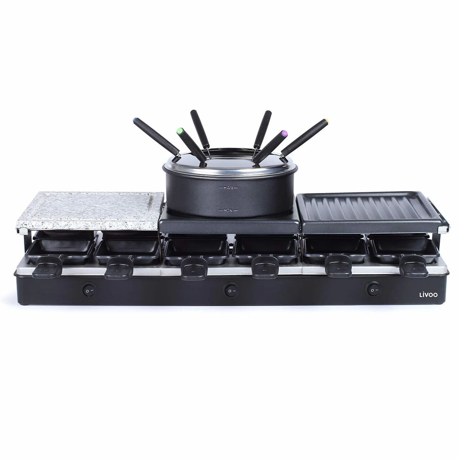 Raclette zestaw do fondue 1650 W 12 osób