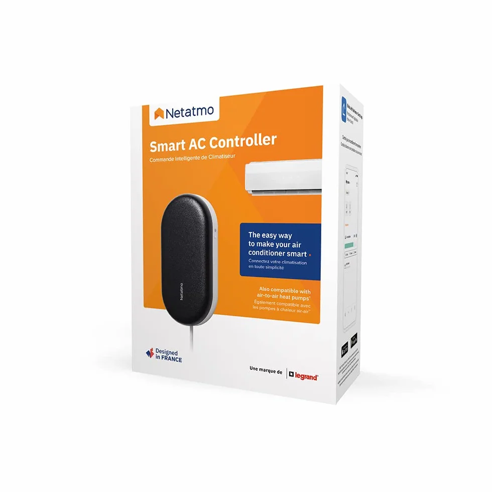 Netatmo Smart AC Controller Inteligentna klimatyzacja Wi-Fi Kompatybilny z klimatyzatorami i pompami ciepła Alexa Google Assistant Siri