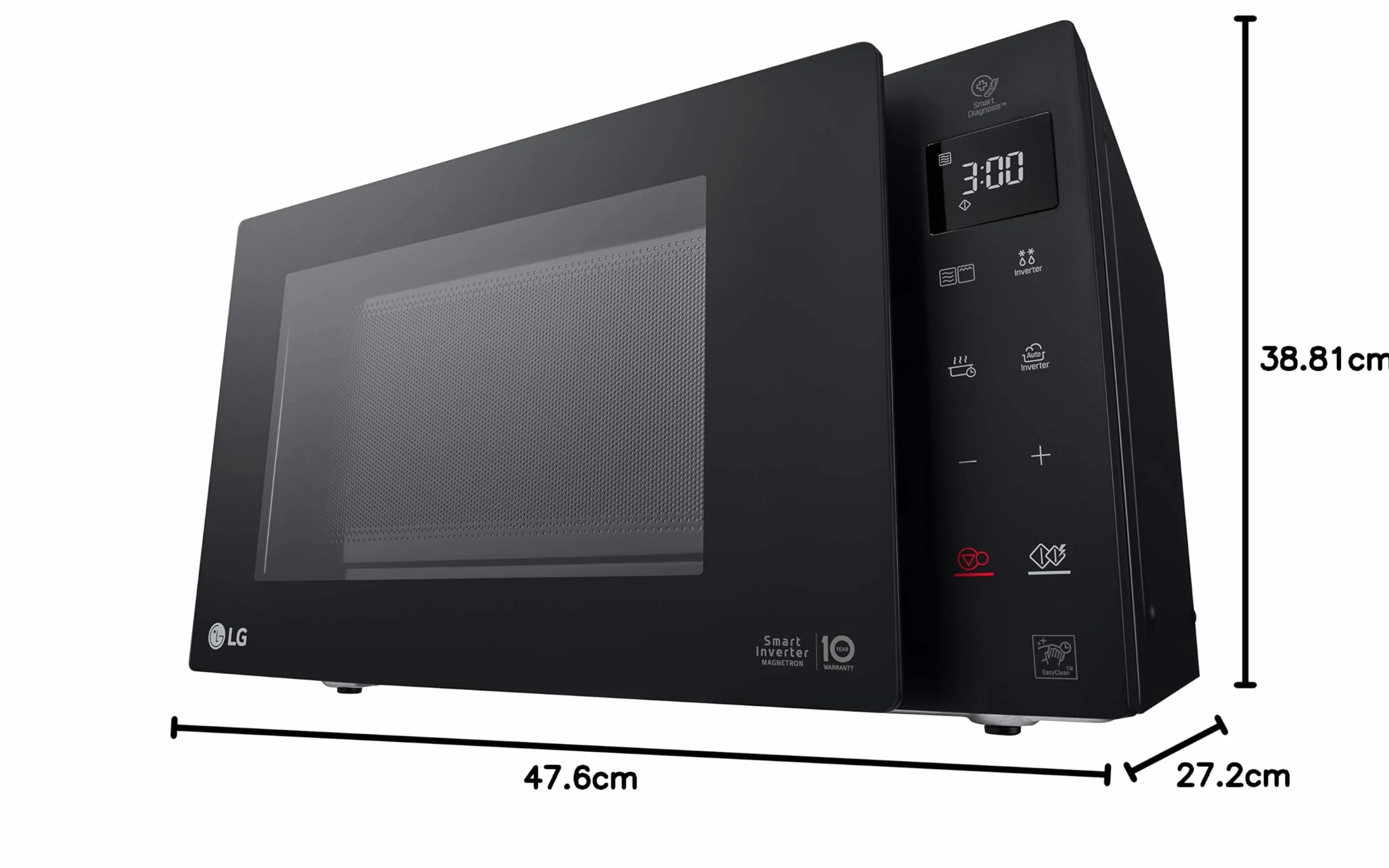 LG neochef Comptoir du kuchenka mikrofalowa kombinowana 23 l, 1150 W, czarna
