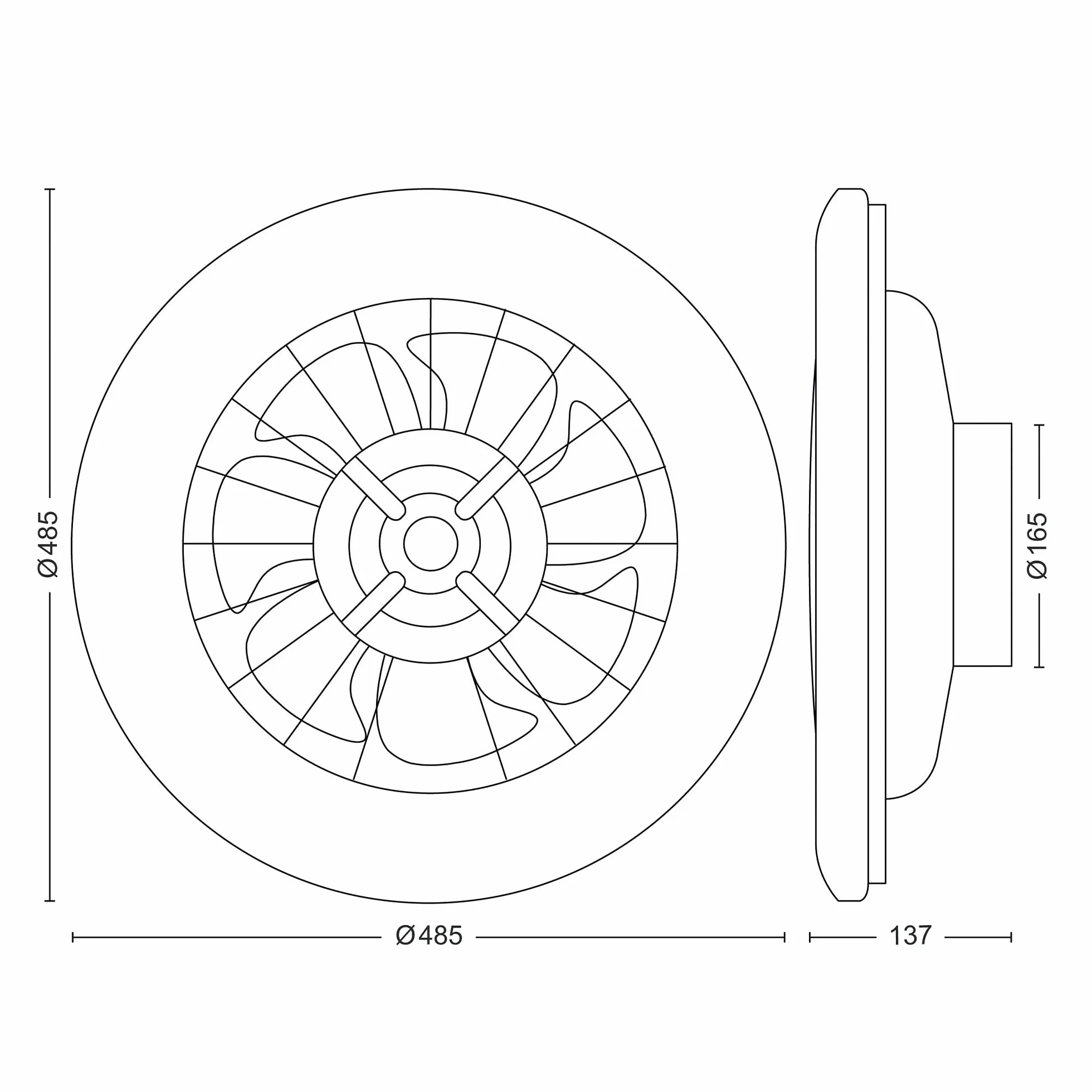 Philips Lampa Sufitowa Biały φ485 mm