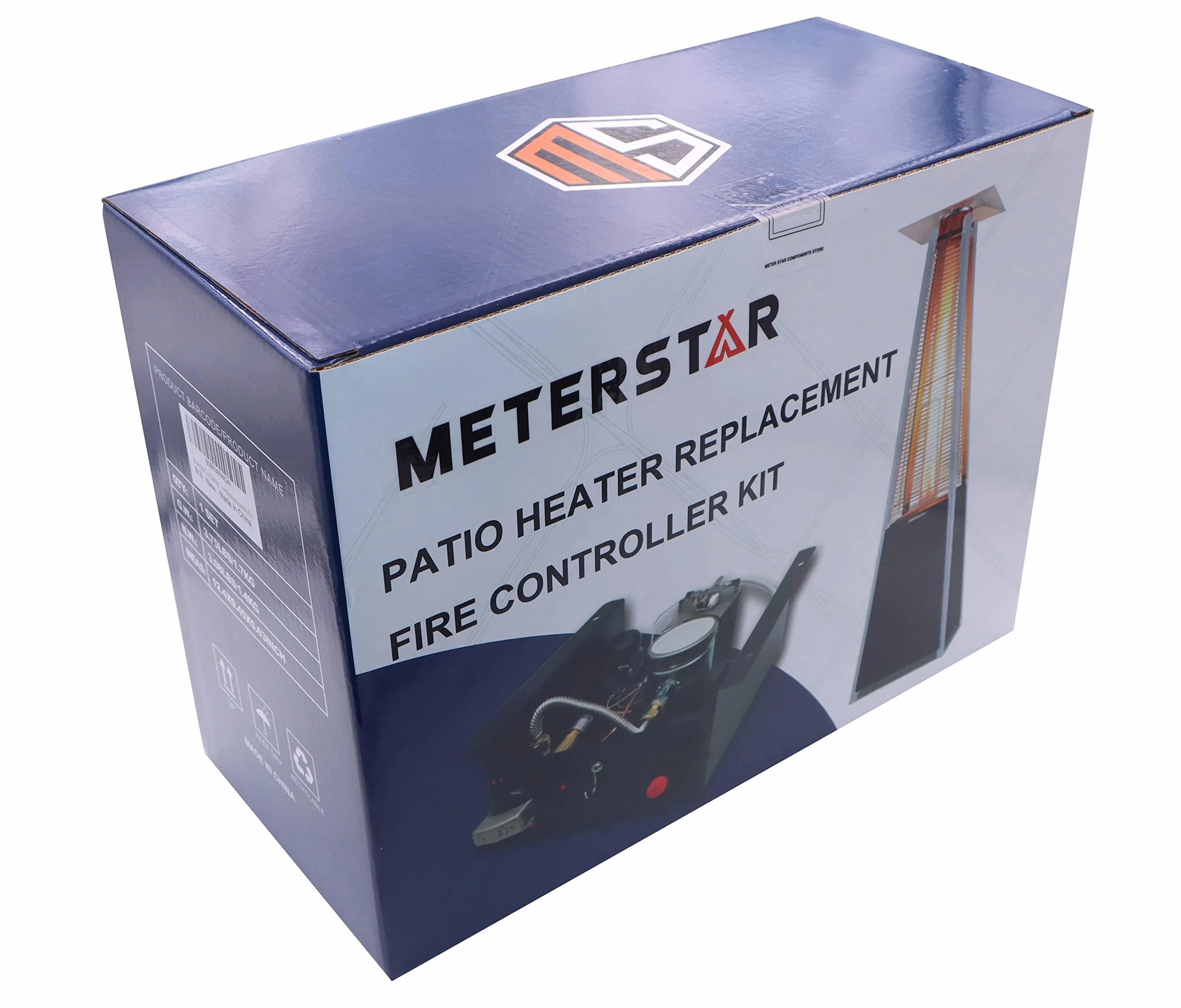 Meter Star Wymienny zestaw do ogrzewania gazowego, skrzynka sterująca grzejnikiem szklanym na propan, powietrze dolotowe, 10 mm, kontroler grzejnika zewnętrznego, zestaw montażowy ogrzewania pieca