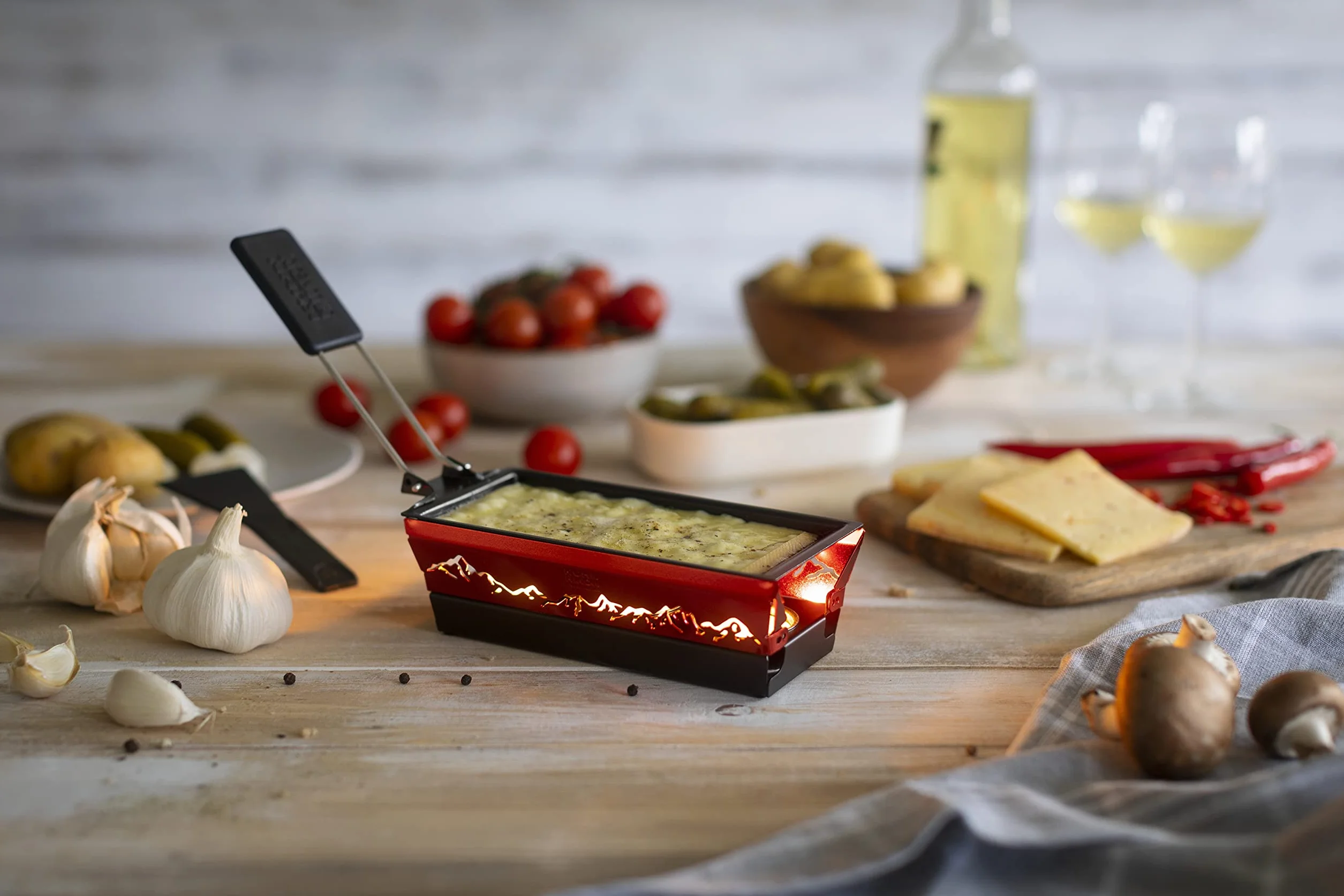 Kuhn Rikon 32172 Mini Raclette Alpine Glow Red stal 9 x 9 x 20 cm