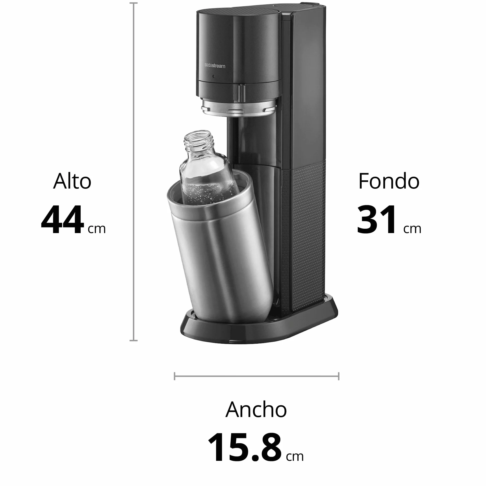 Sodastream Duo Saturator Czarny 44 cm
