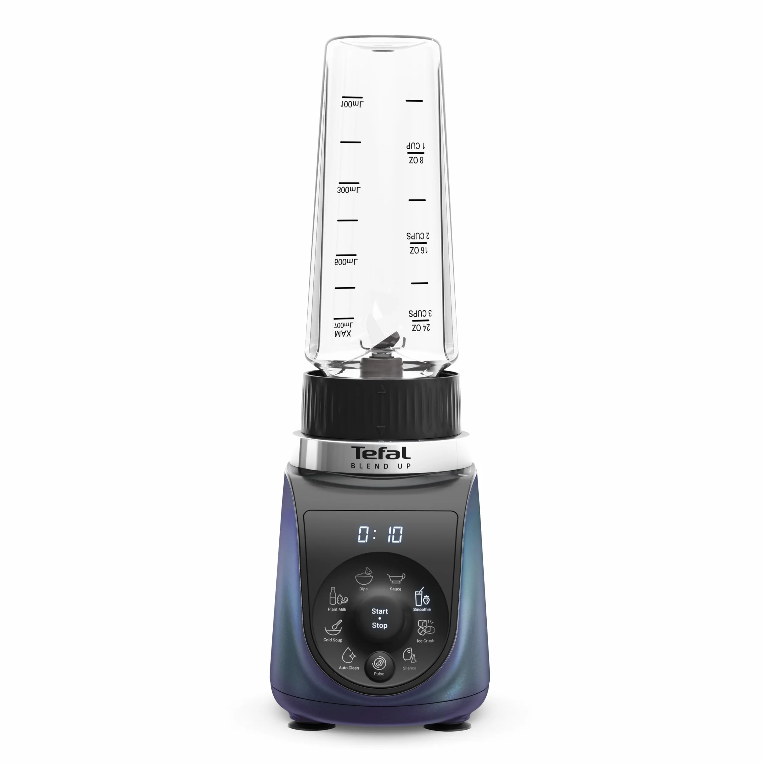Tefal BL19H4 Blend Up mini blender, 8 programów, kruszenie lodu, noże Powelix, niebieski