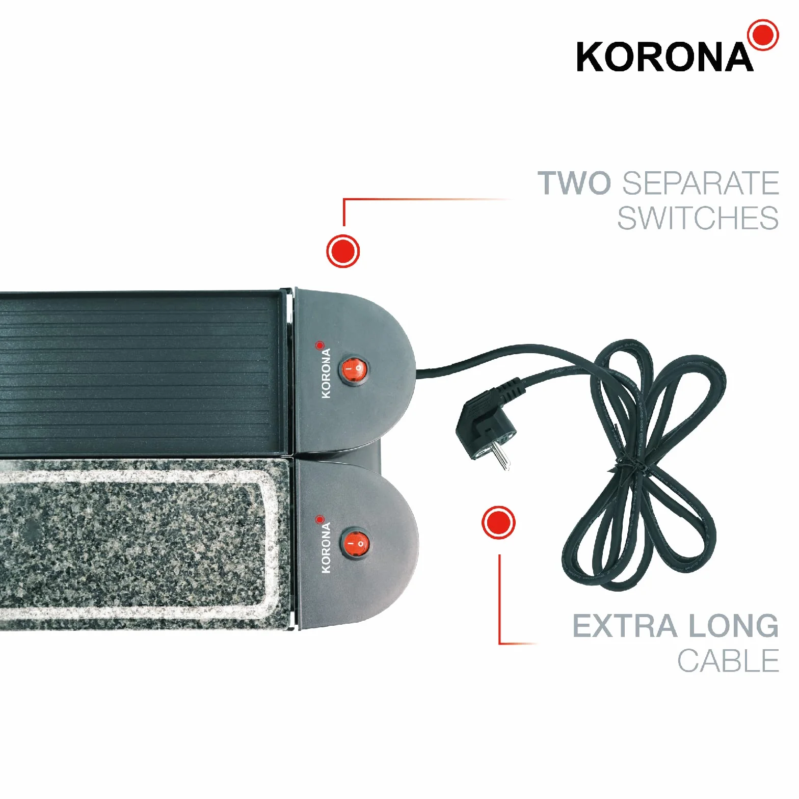 Korona 45071 obrotowa raclette dla 8 osób nieprzywierająca płyta grillowa kamień naturalny