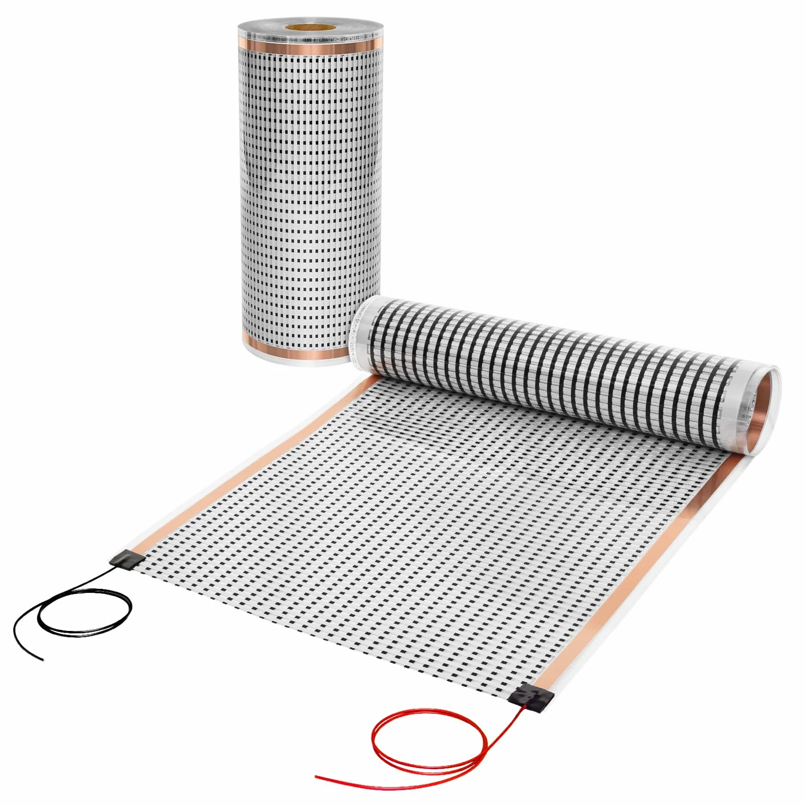 Folia termiczna do desek – folia grzewcza na podczerwień 12 V, niskie napięcie AC/DC 0,5 x 3,0 m 130 W/m², elektryczne ogrzewanie podłogowe w przyczepie kempingowej, kamperze