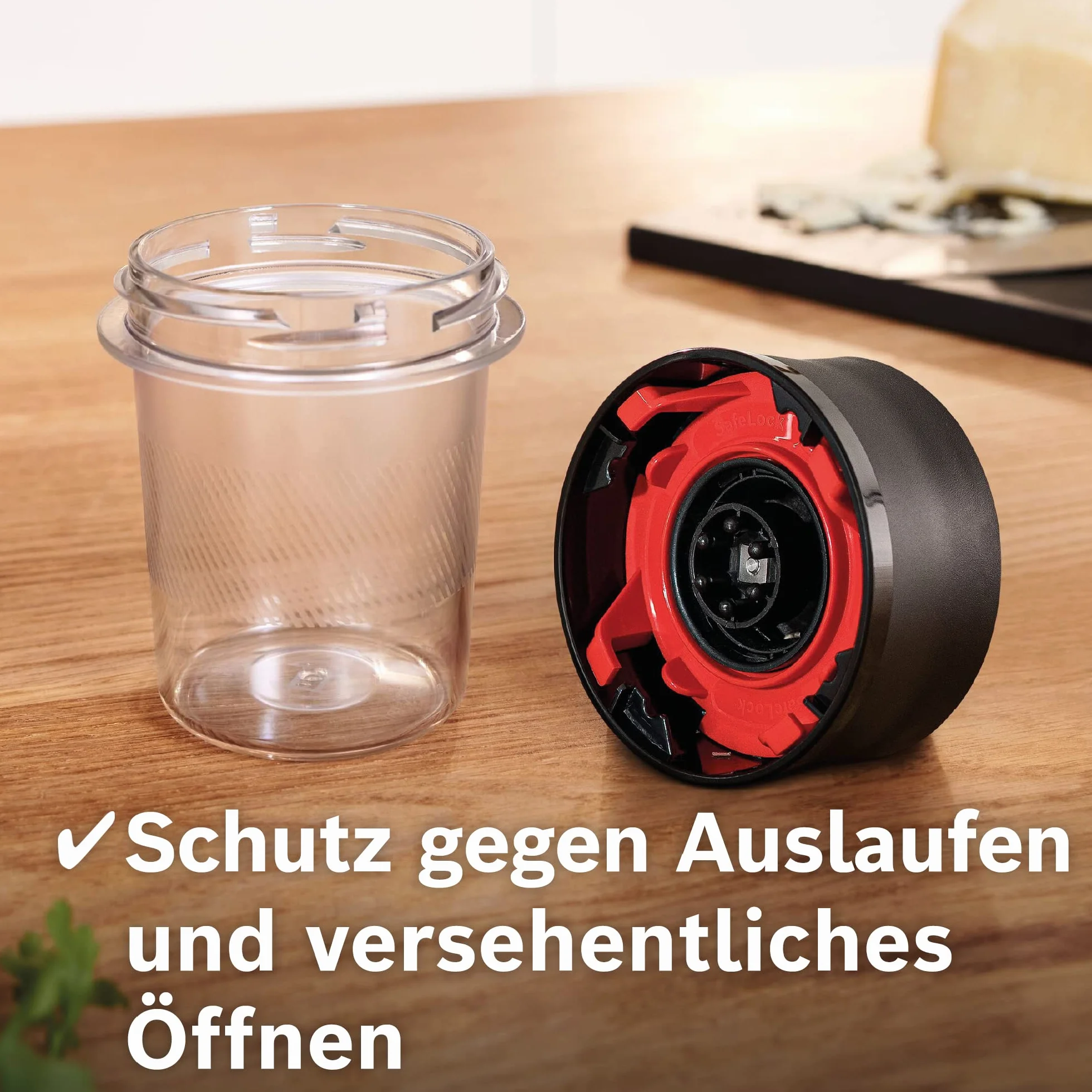 Bosch Mikser stojący VitaPower seria 4 MMB6177S, 1,5 l ThermoSafe szklany pojemnik, 30 000 obr/min, stal nierdzewna