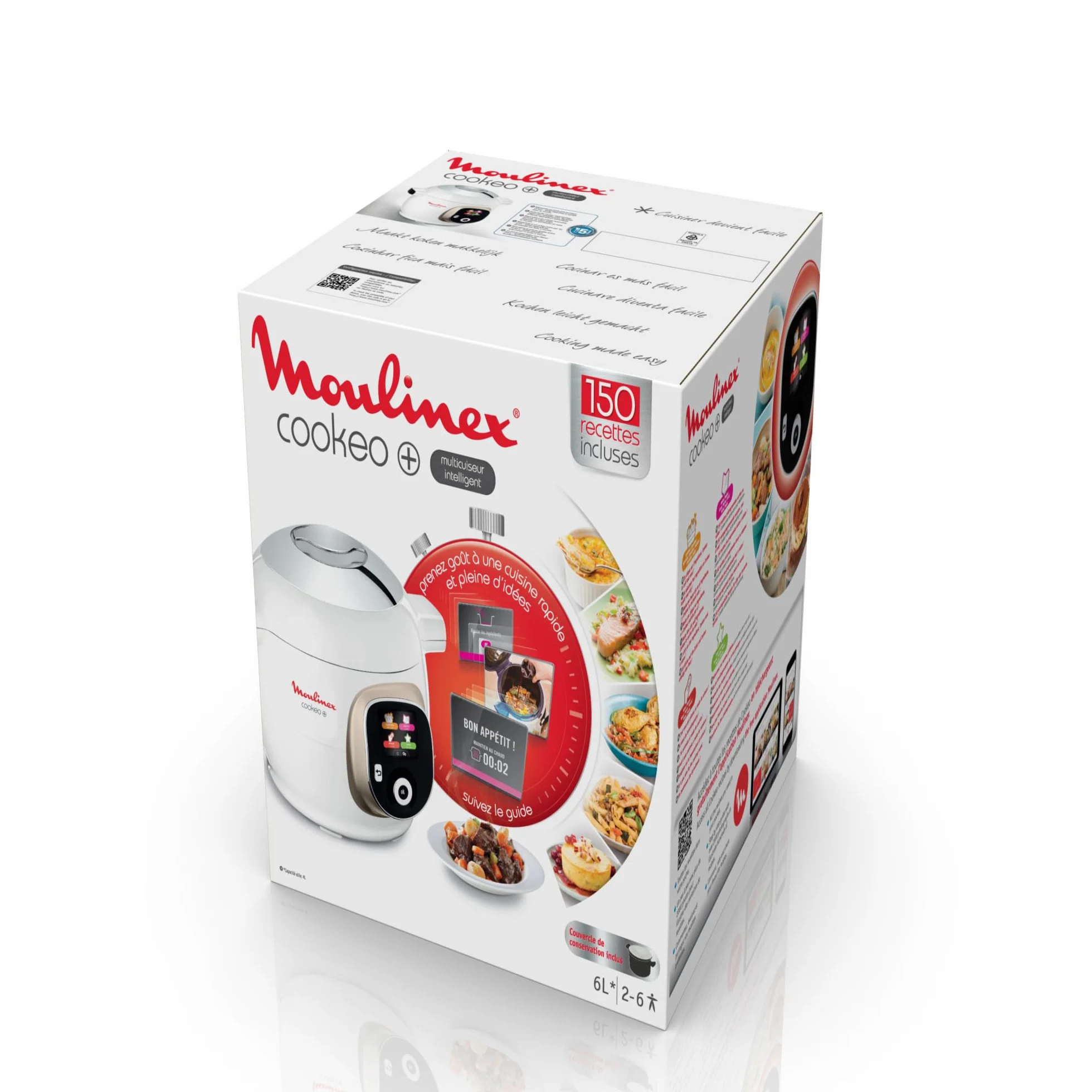 Moulinex Cookeo Inteligentny multicooker 6L 1600W 150 przepisów biały