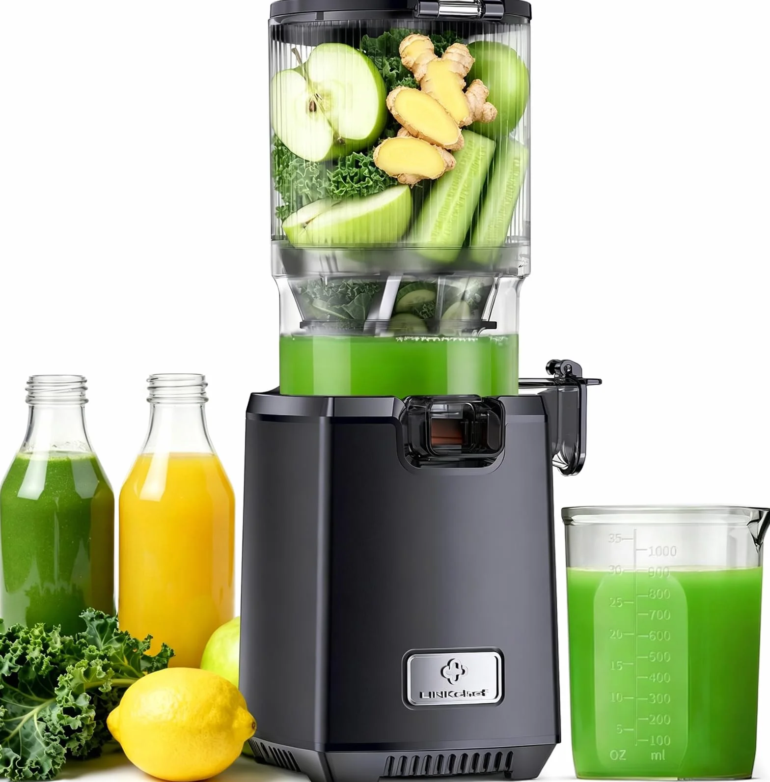 LINKChef Wyciskarka do soków na zimno 250 W 1,8 l średnica 135 mm tritan bez BPA