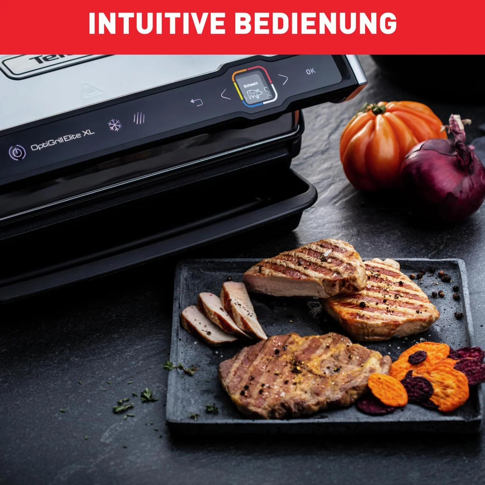 Tefal GC760D Grill, Szary/Czarny, 44,4 x 34,3 x 18 cm, 7,2 kg
