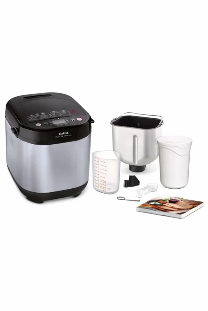 Tefal PF240E Wypiekacz do chleba, 20 programów, timer opóźnienia startu 15h, utrzymanie ciepła 1h, czarny/srebrny