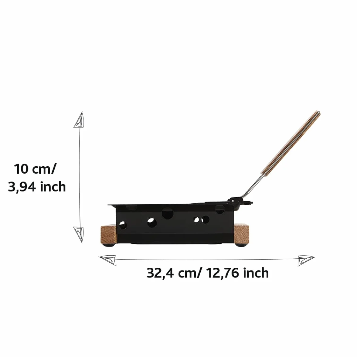 Boska Partyclette® ToGo Oslo Zestaw do raclette Czarny Brązowy 32,4 × 8,7 × 11,4 cm