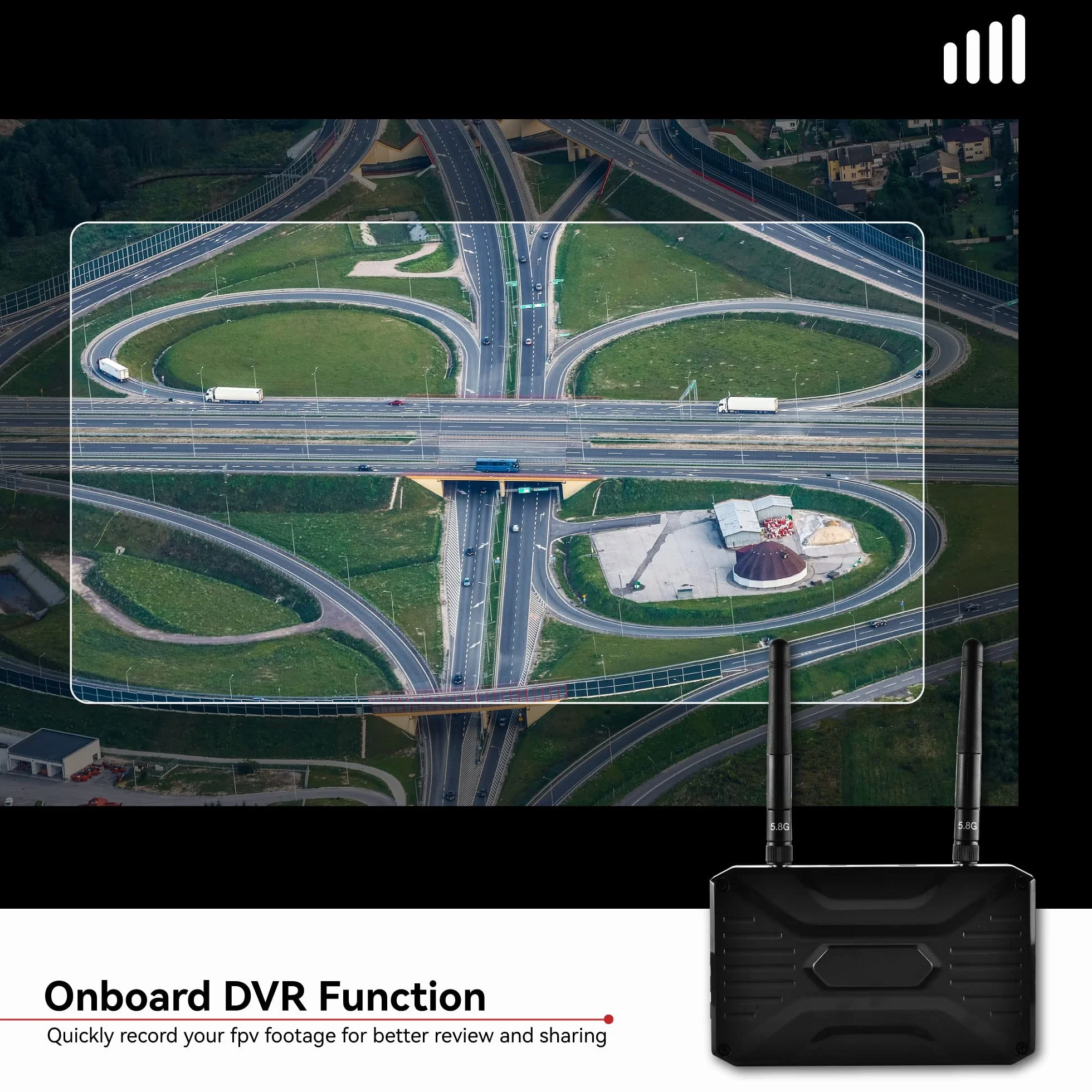Monitor FPV - wyświetlacz 5,8 GHz 4,3 cala z odbiornikiem DVR 40CH, ekranem IPS, wbudowaną baterią do drona RC Hobby FPV, samochodu, gogle