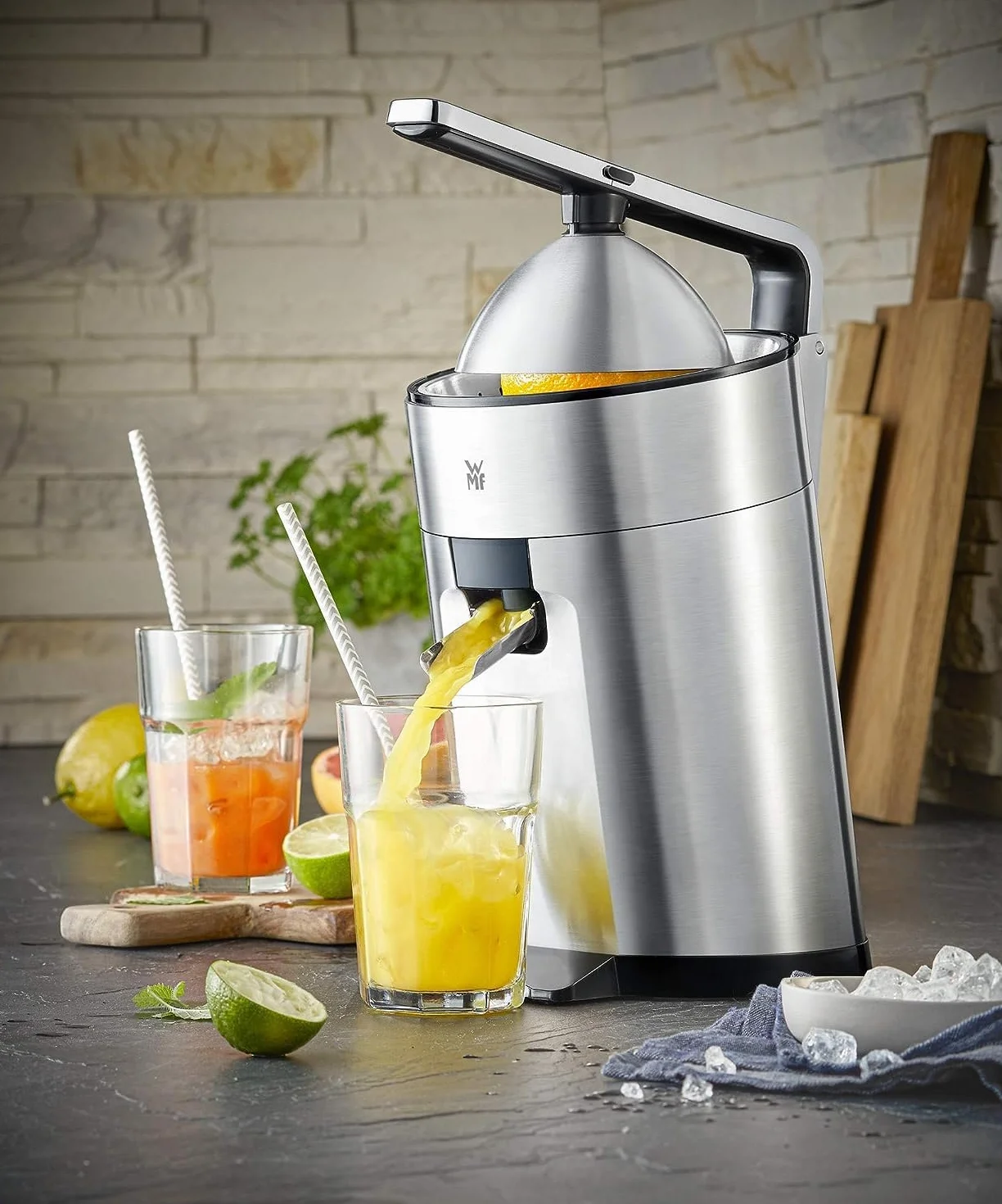 WMF Profi Plus wyciskarka do soków pomarańczowych ze stali nierdzewnej 160 W